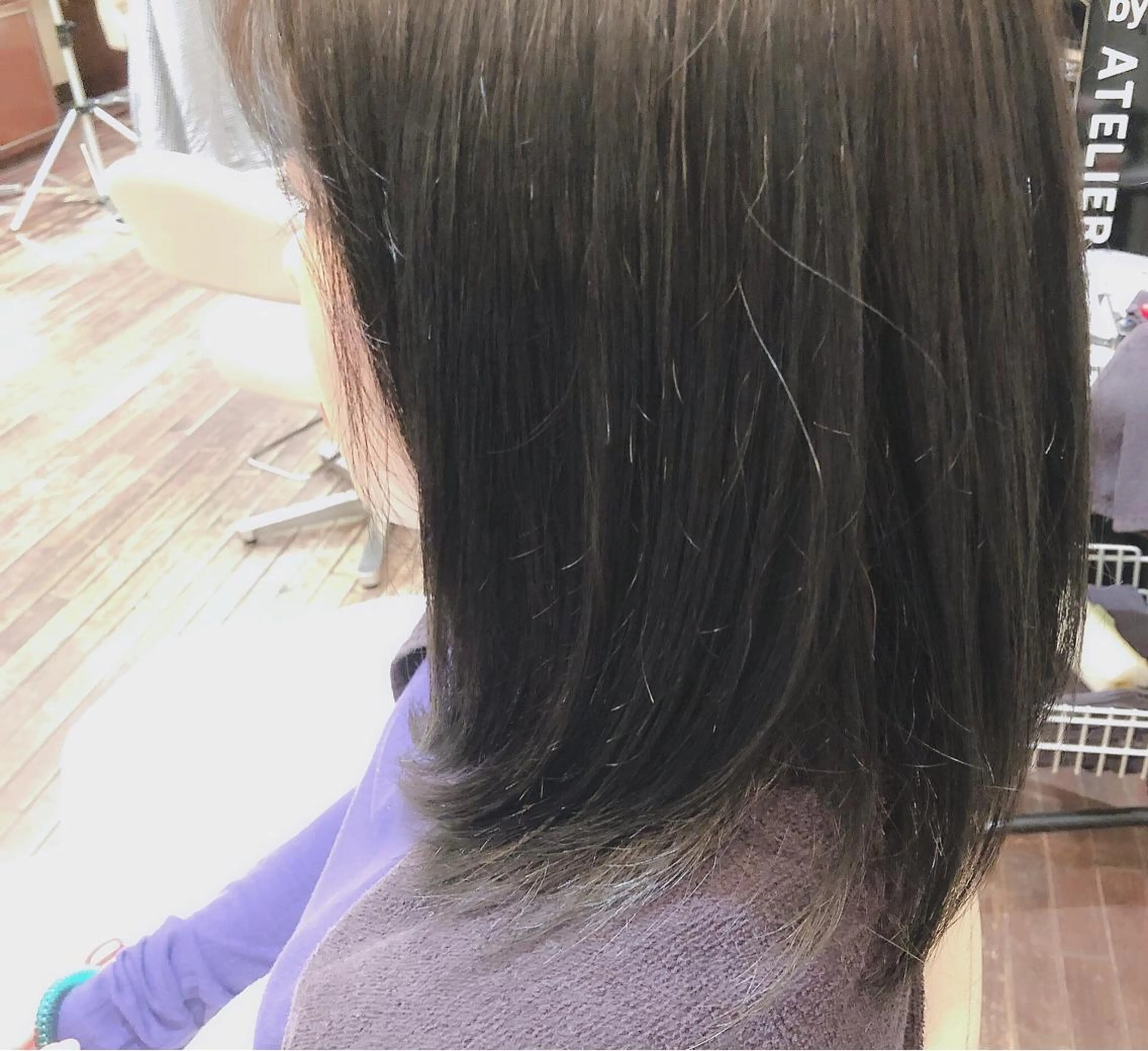 ミディアム カラー アッシュ ブルーカラー 透明感カラー トリートメント こすげひろと カラー講師のヘアスタイル