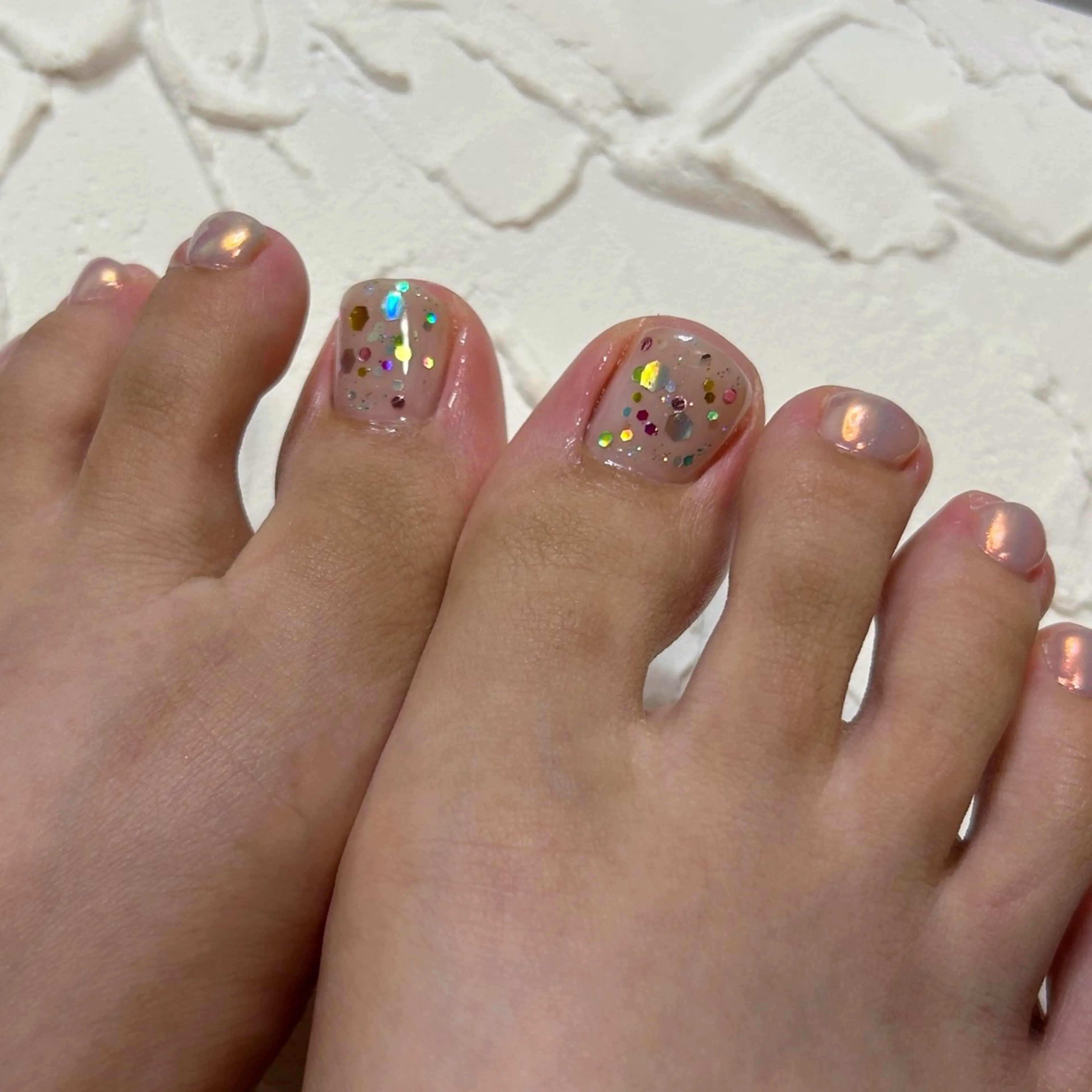 ネイル オーロラネイル フットネイル フットネイル Lofinails ちひろのネイルデザイン