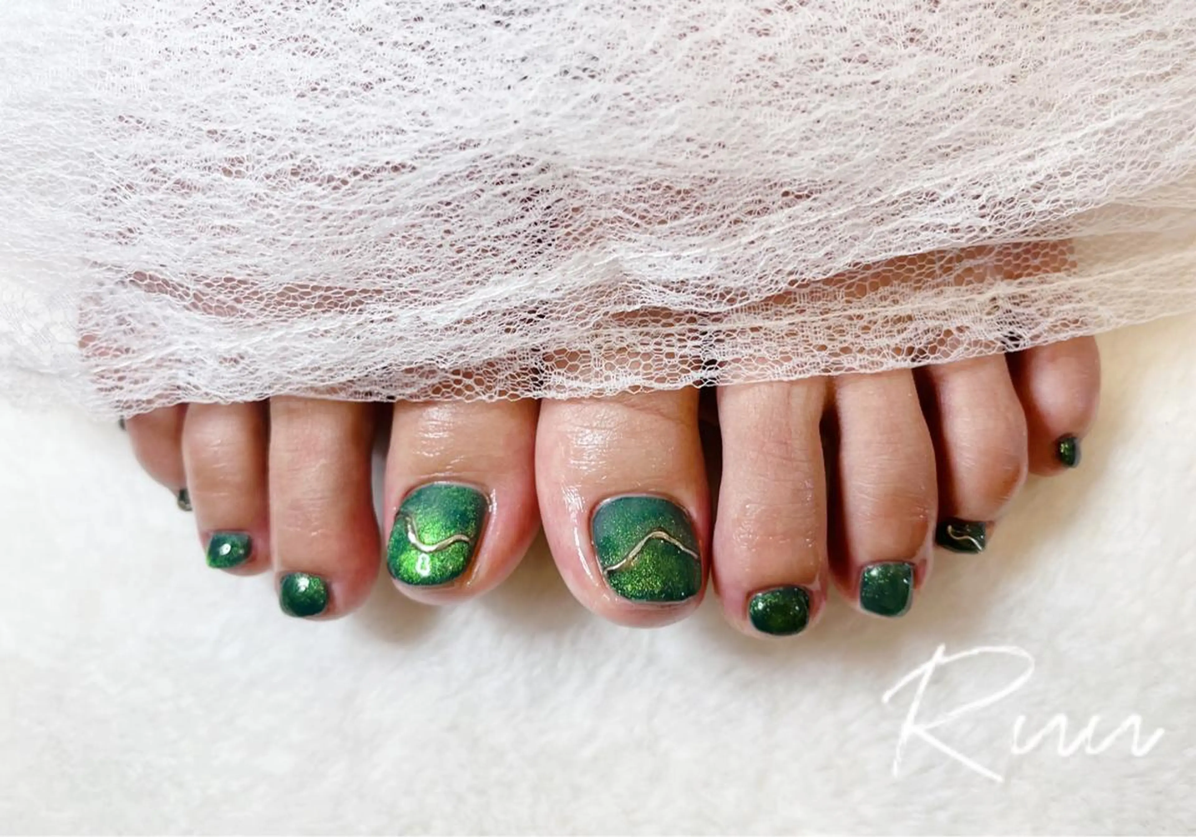 ネイル アートネイル フットネイル フレンチネイル キラキラネイル 韓国ネイル Nail salon Ruuのネイルデザイン
