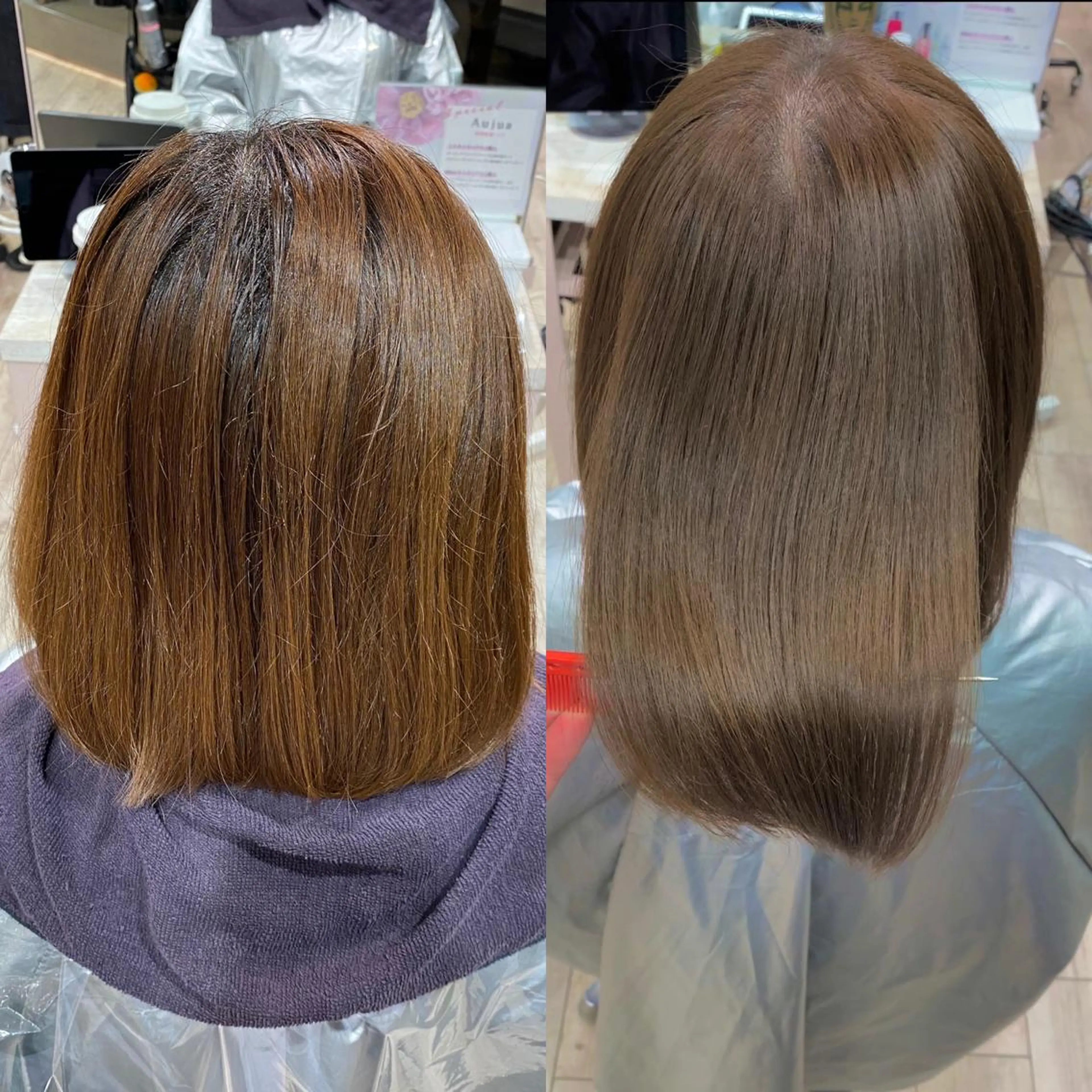 ショート カラー 顔まわりカット🌟 くびれヘア/寺門遥輝のヘアスタイル