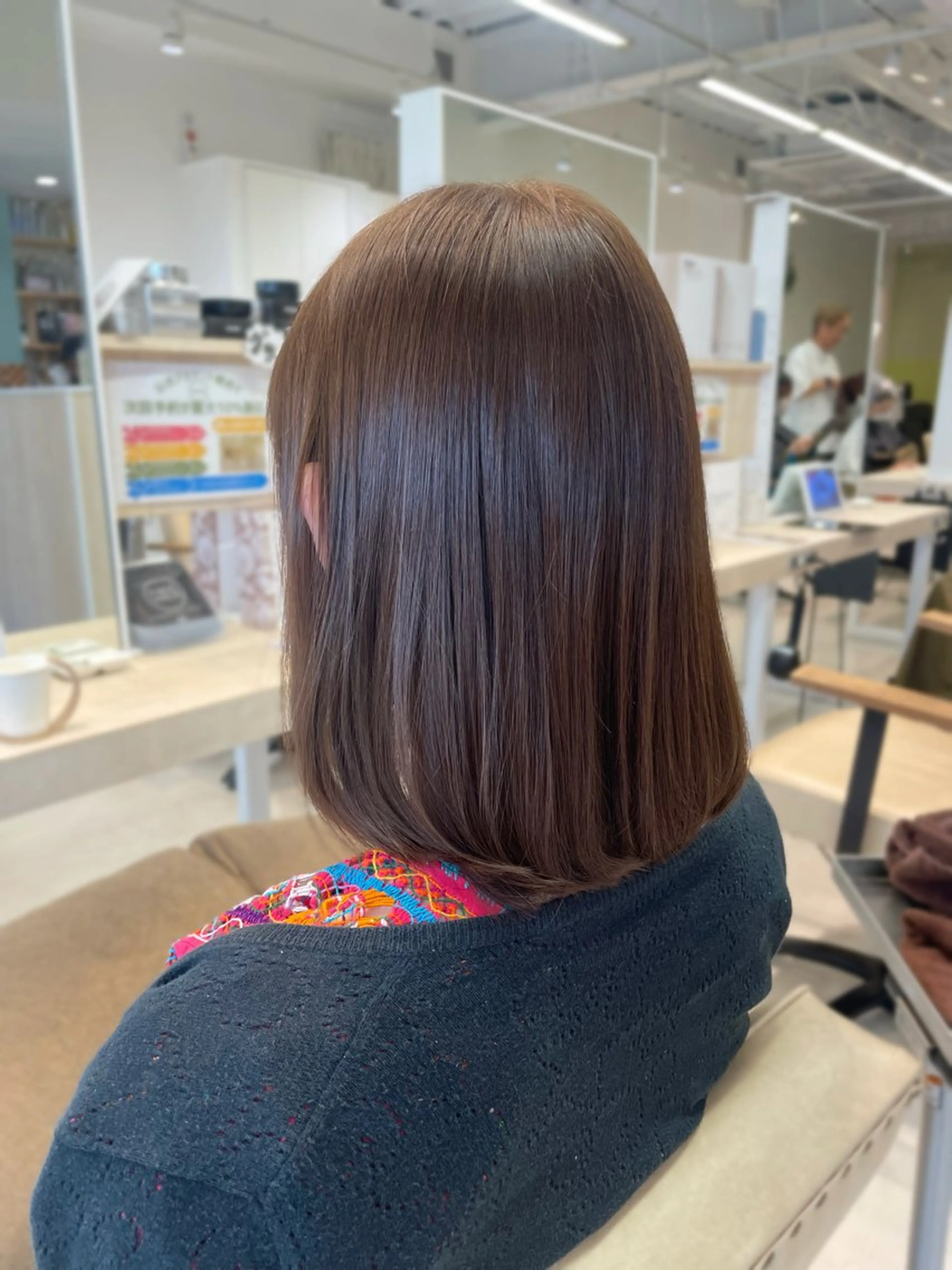 ミディアム カット ヘアカラー トリートメント かずや🍀/髪質改善 /艶髪カラー/眉毛のヘアスタイル