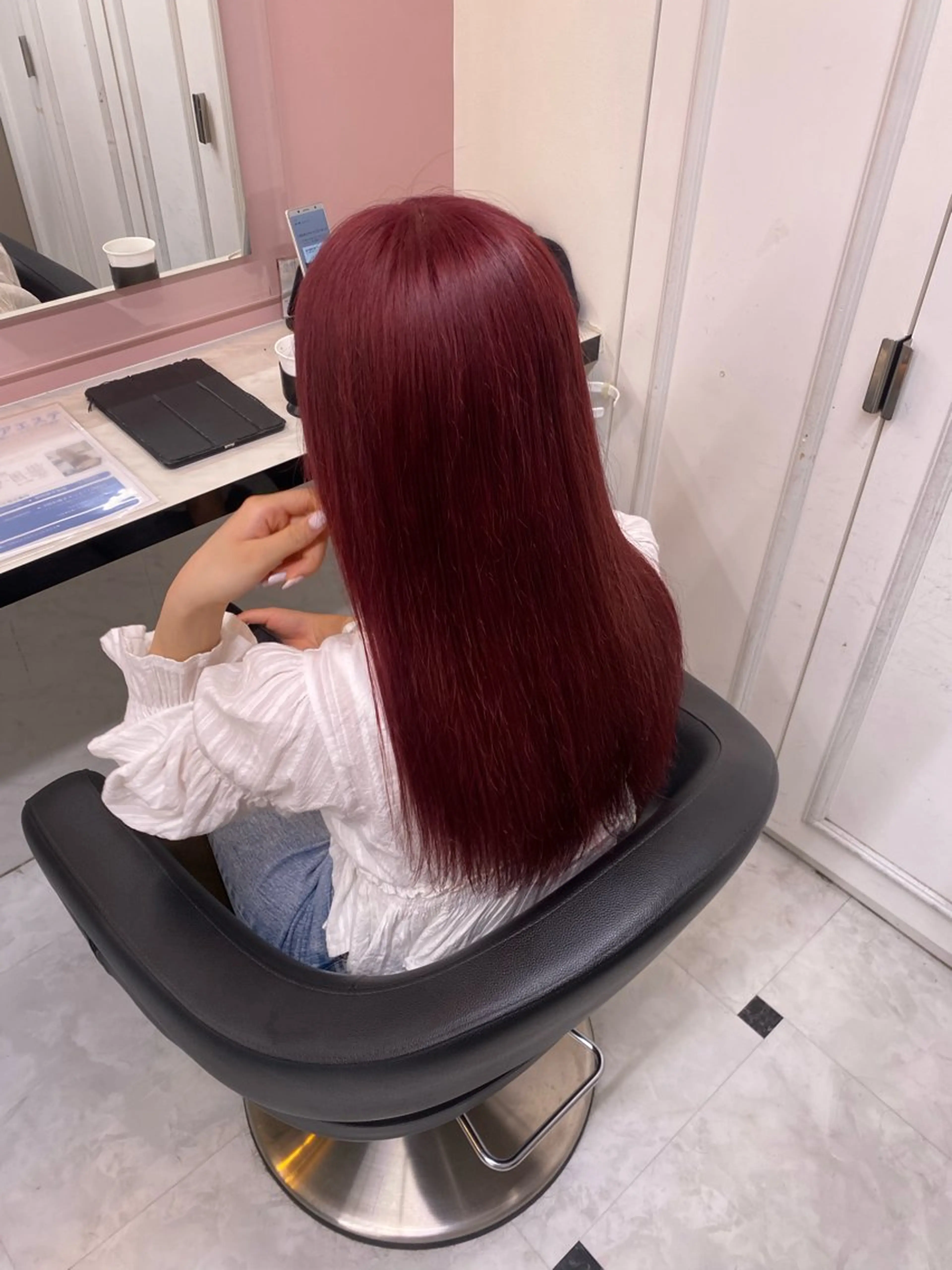 ロング カラー ヘアカラー トリートメント ヘッドスパ ヘアセット 透明感ベージュカラー 🪞上野🪞AIのヘアスタイル