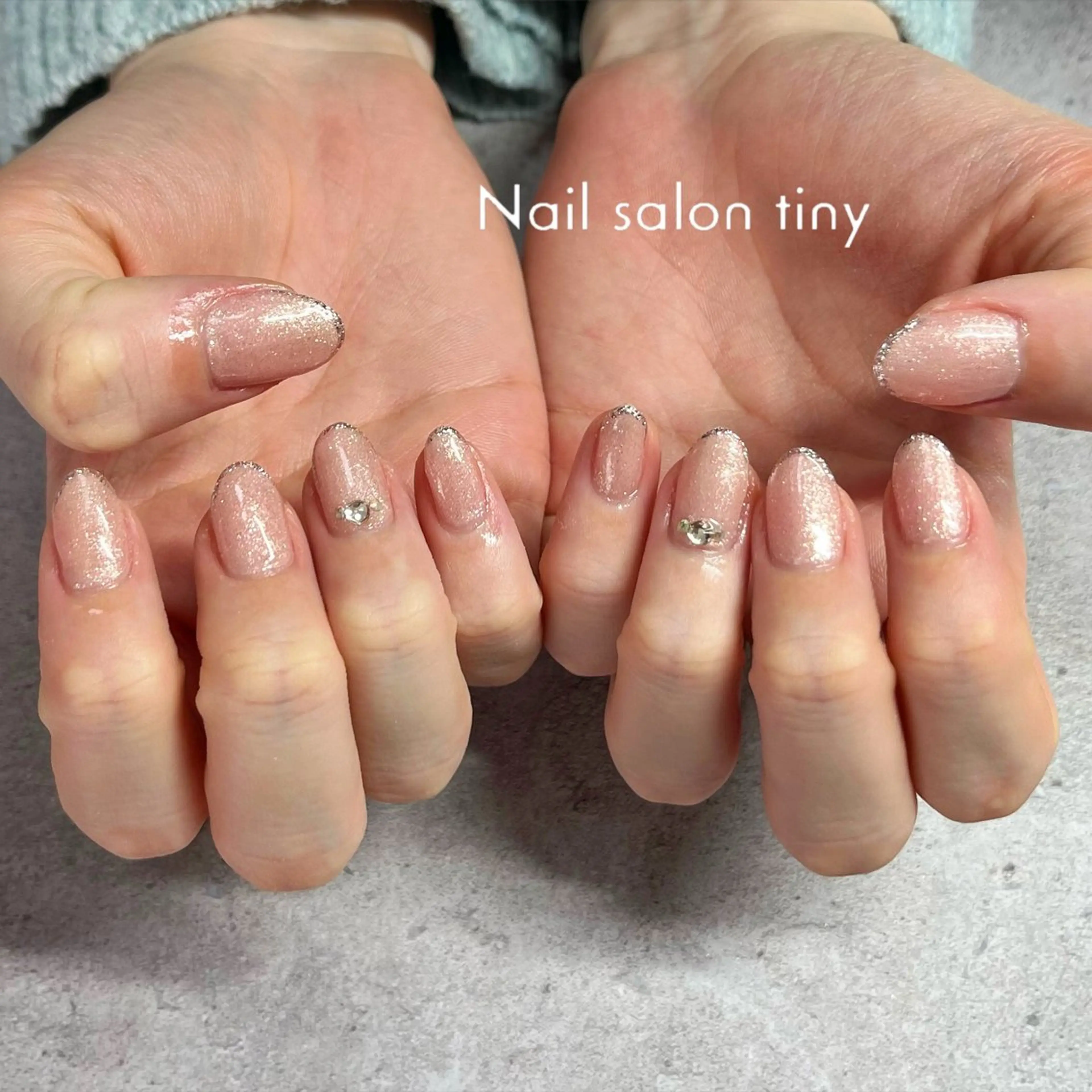 ネイル アートネイル ワンカラーネイル Nail salon tiny🩵のネイルデザイン