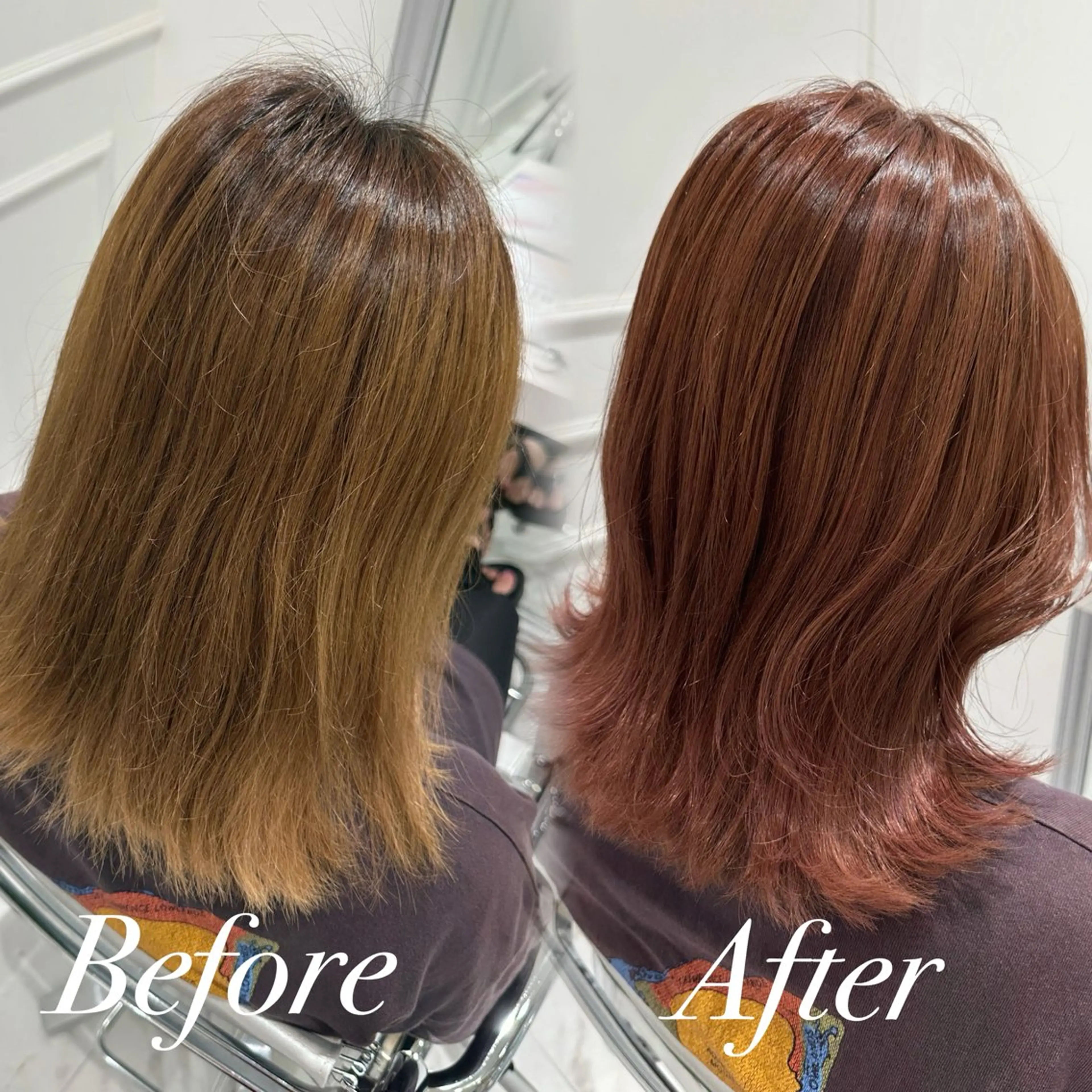 ミディアム カット ヘアカラー 韓国スタイル🇰🇷 児島葉月のヘアスタイル