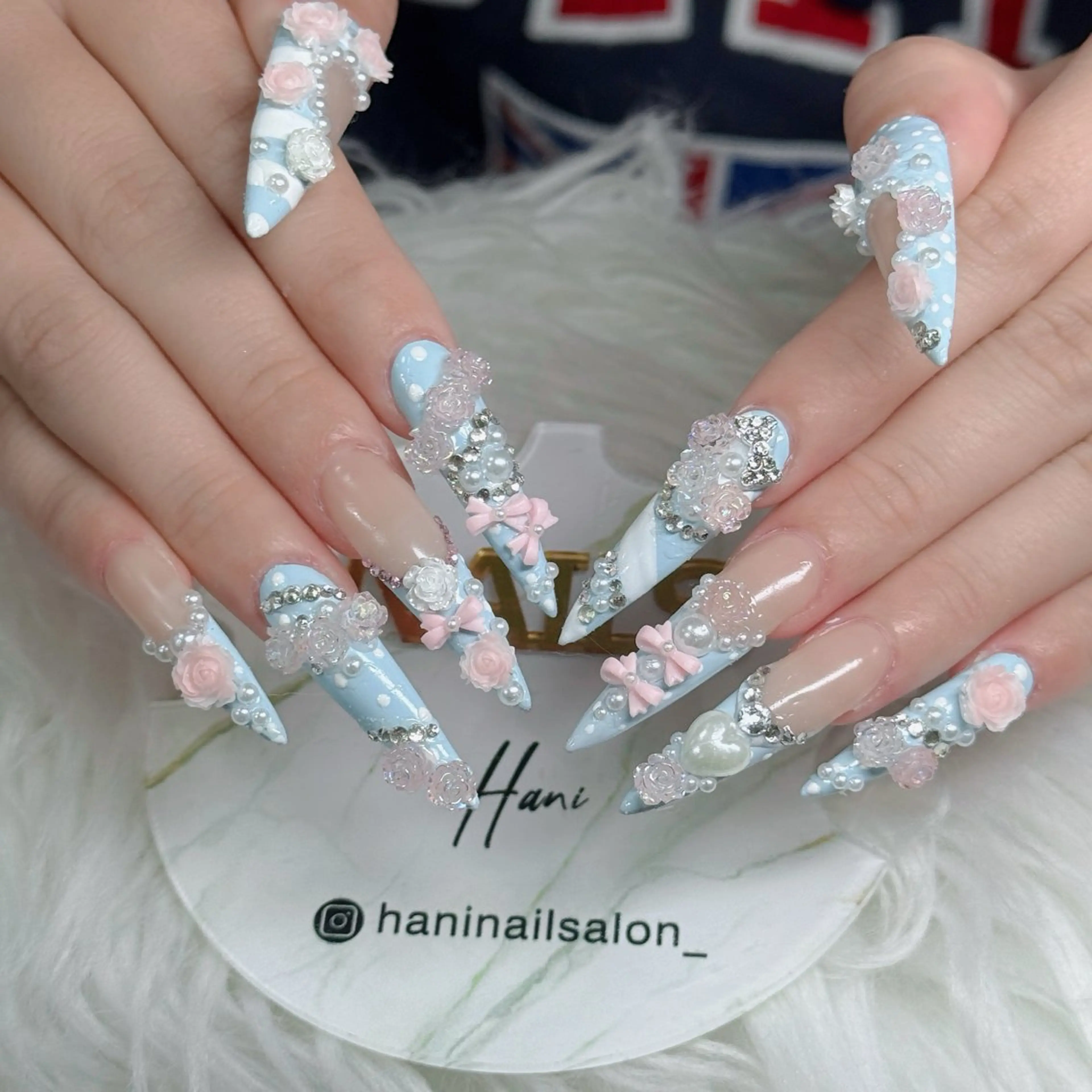 ネイル フットネイル フレンチネイル グラデーション 韓国ネイル ロングネイル ハンドネイル Hani Nail Salonのネイルデザイン