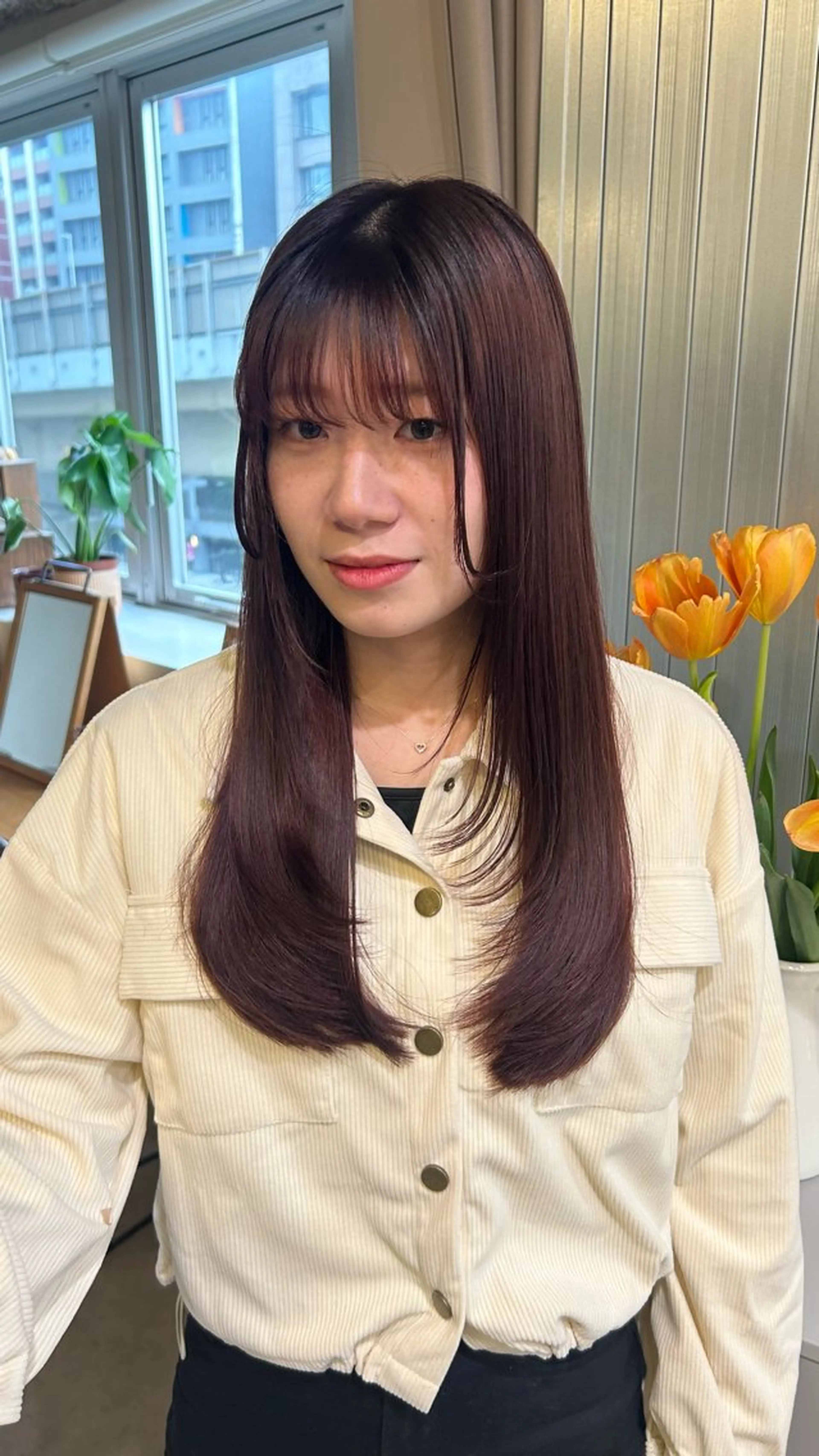 セミロング 韓国風ヘア レイヤーカット 似合わせカット MASHU chayamachi店所属・梅田美容室/美髪 /sayaのヘアスタイル