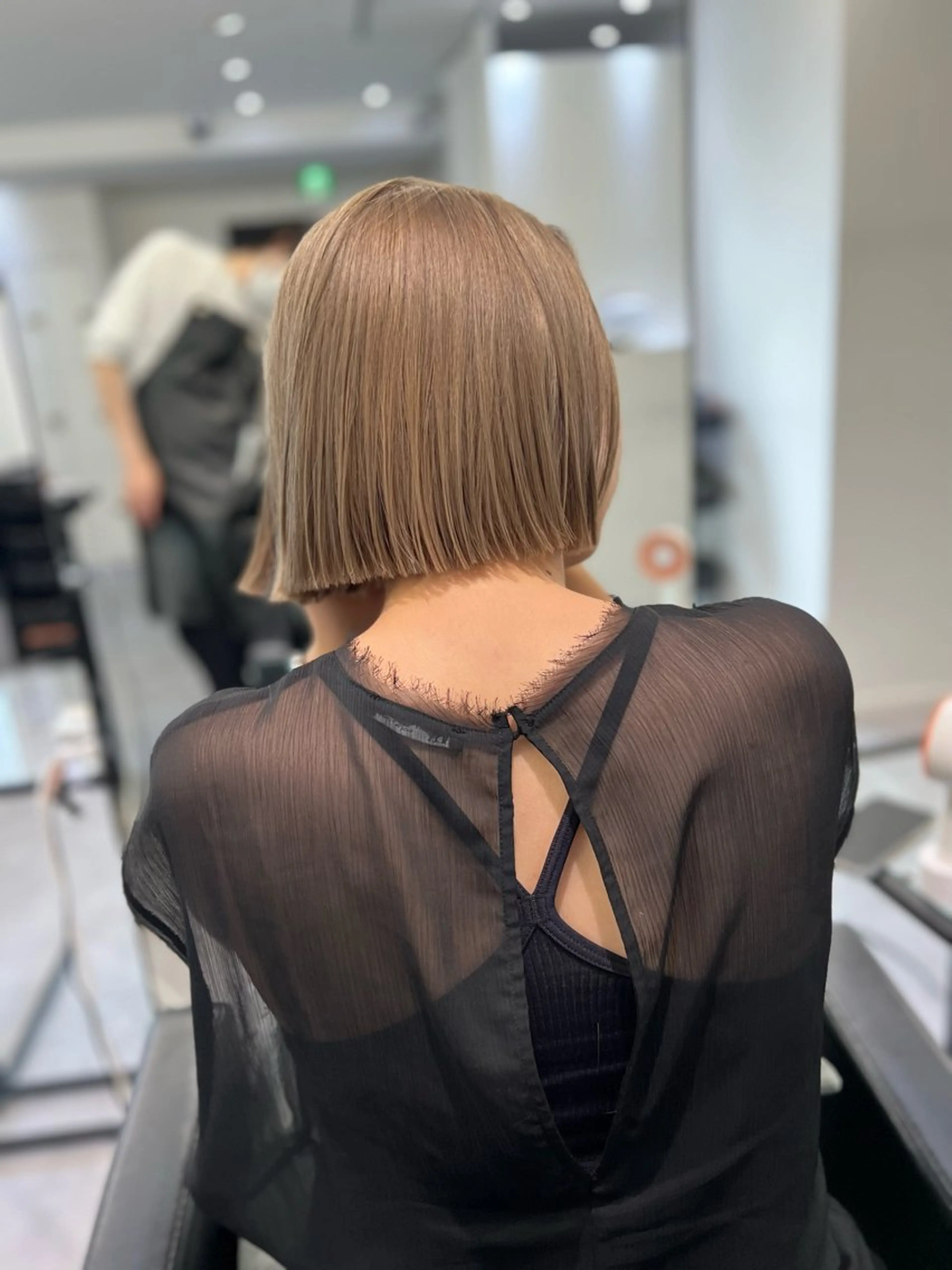 ショート 切りっぱなしボブ ボブ 似合わせcut/ 艶カラー/Rinaのヘアスタイル