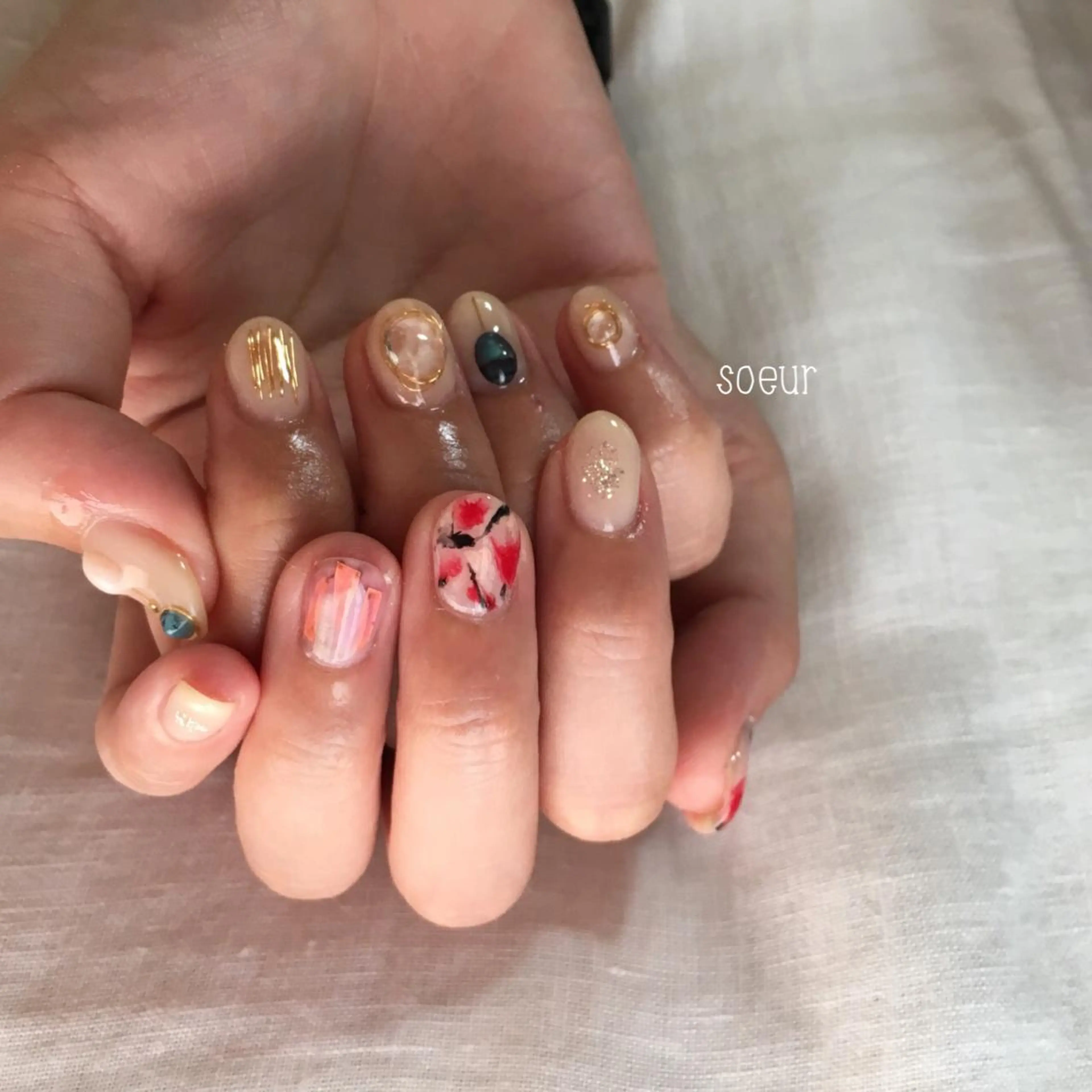 ネイル 持ち込み soeur_ 武蔵浦和のネイルデザイン