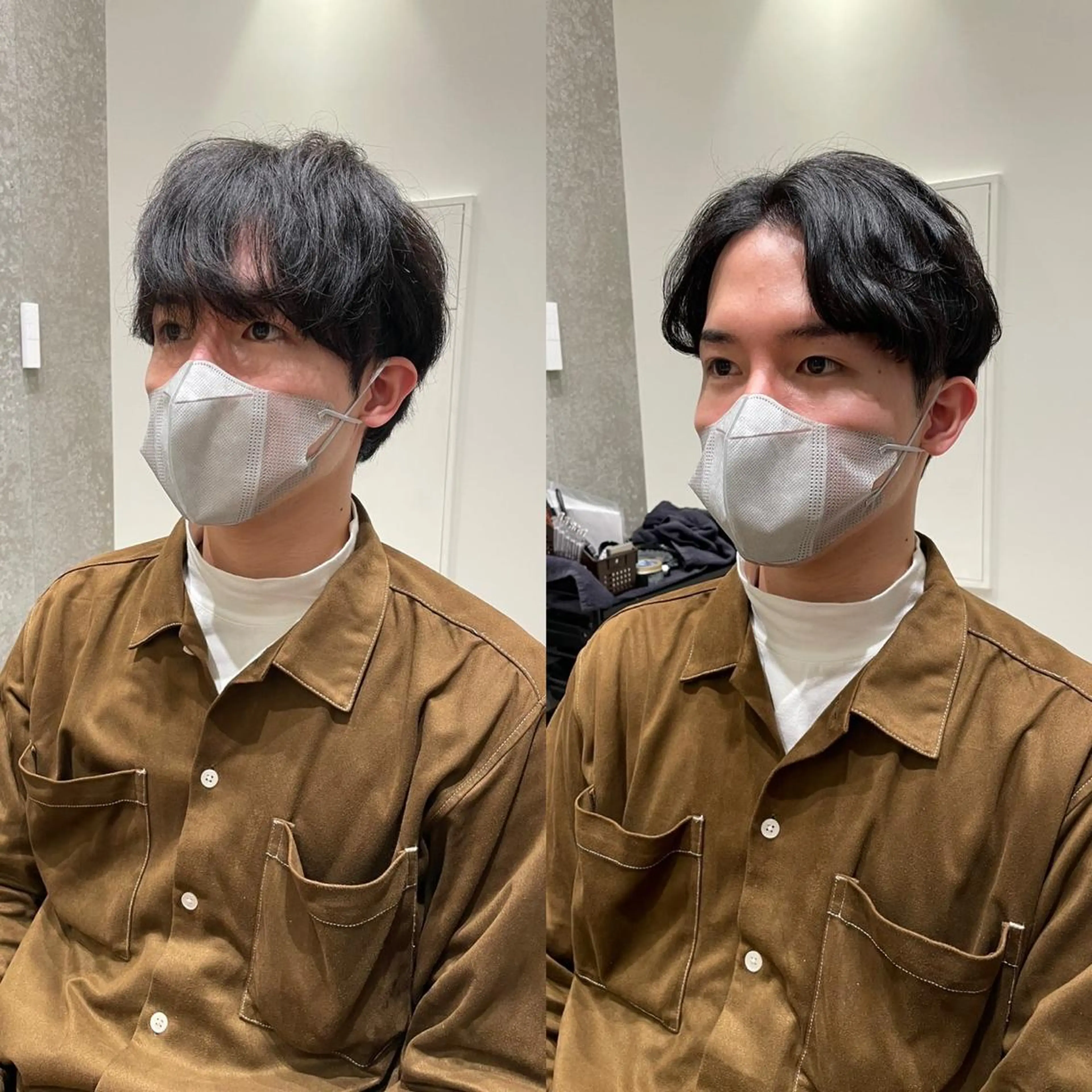 メンズ センターパート メンズ韓国風 マッシュ ツーブロック 刈り上げ 髪質改善ヘアケア 艶髪特化/上田のヘアスタイル