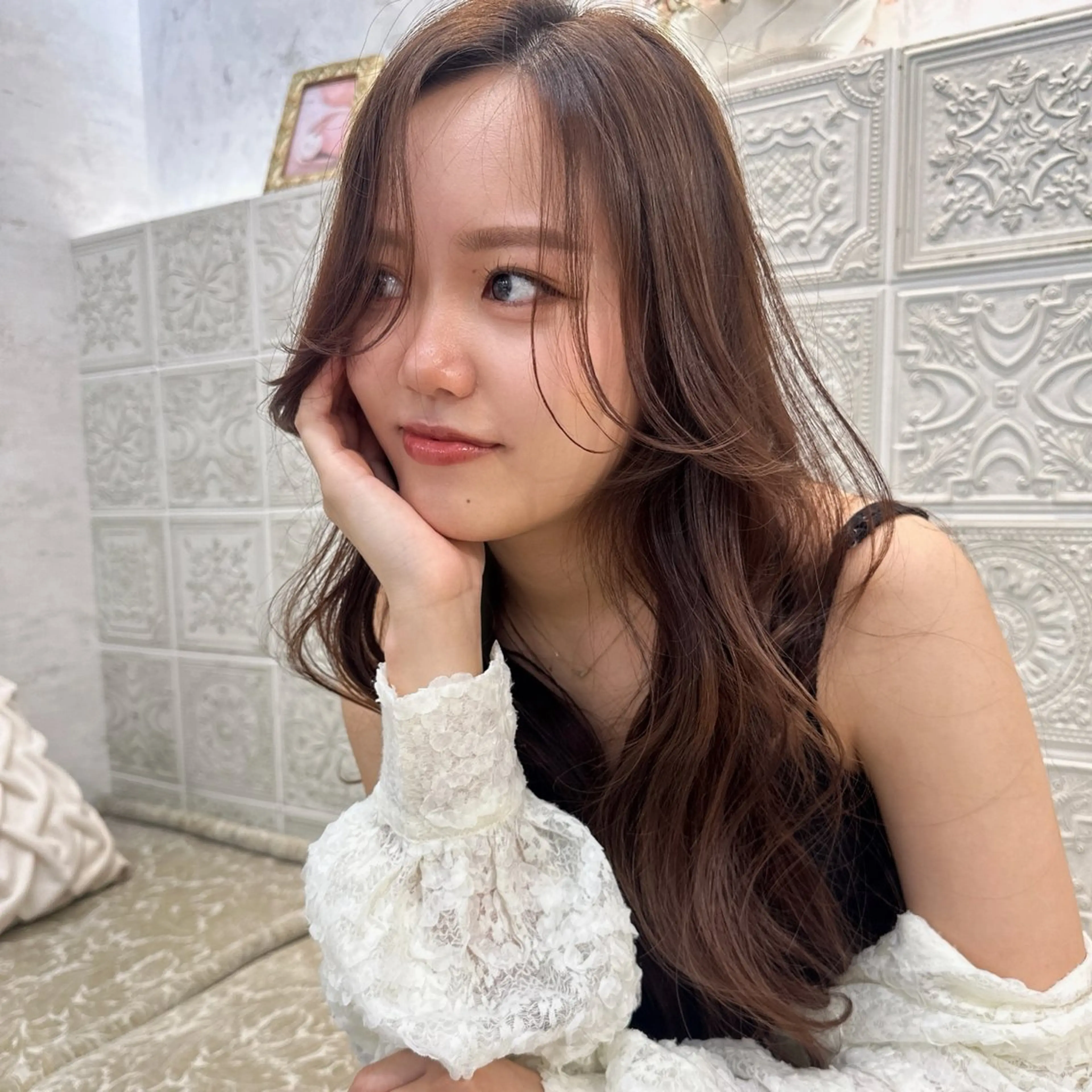 ロング カラー ヘアカラー トリートメント 棚瀬 寧麻のヘアスタイル