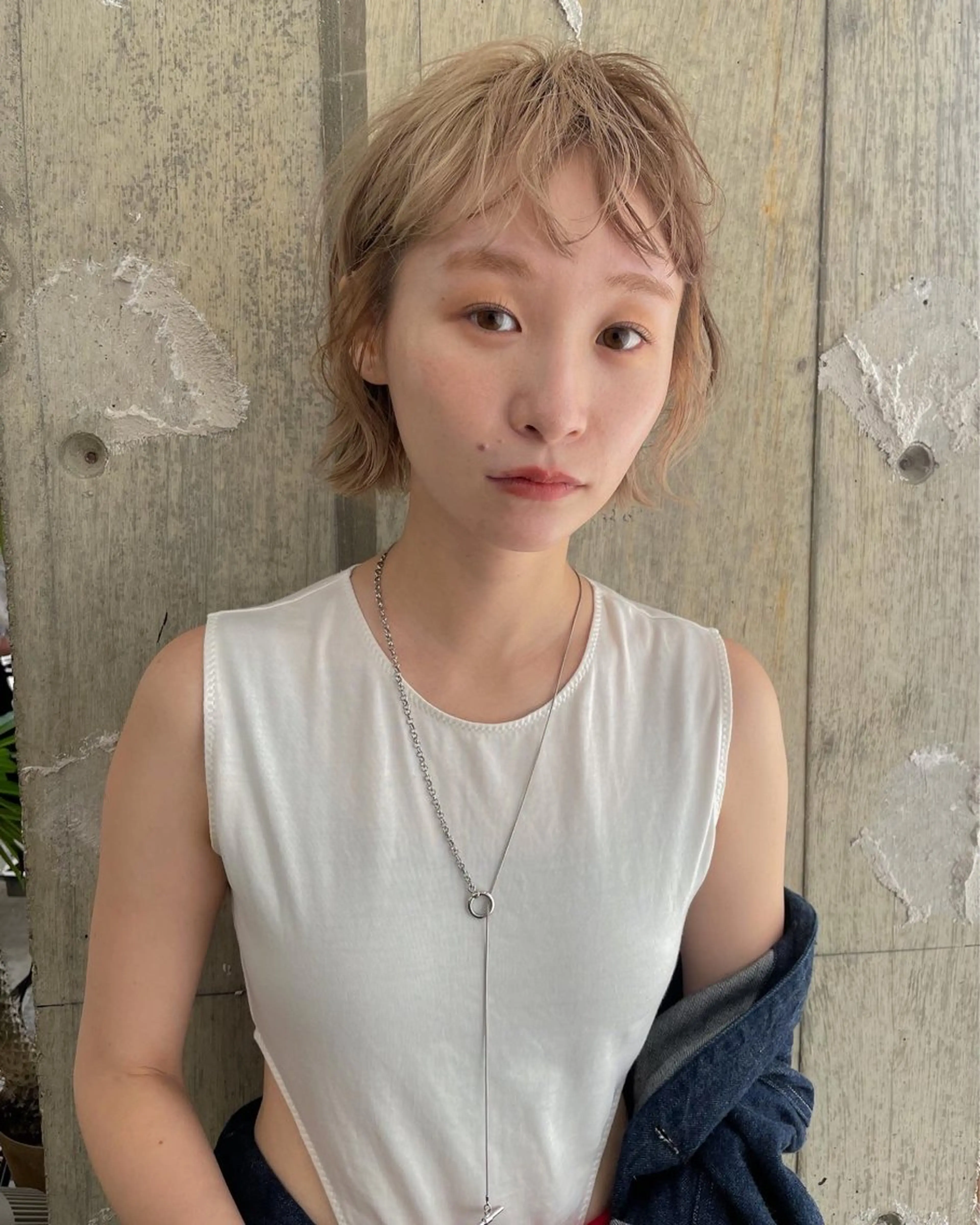 ショート カラー パーマ/レイヤー 岩山丈一郎のヘアスタイル