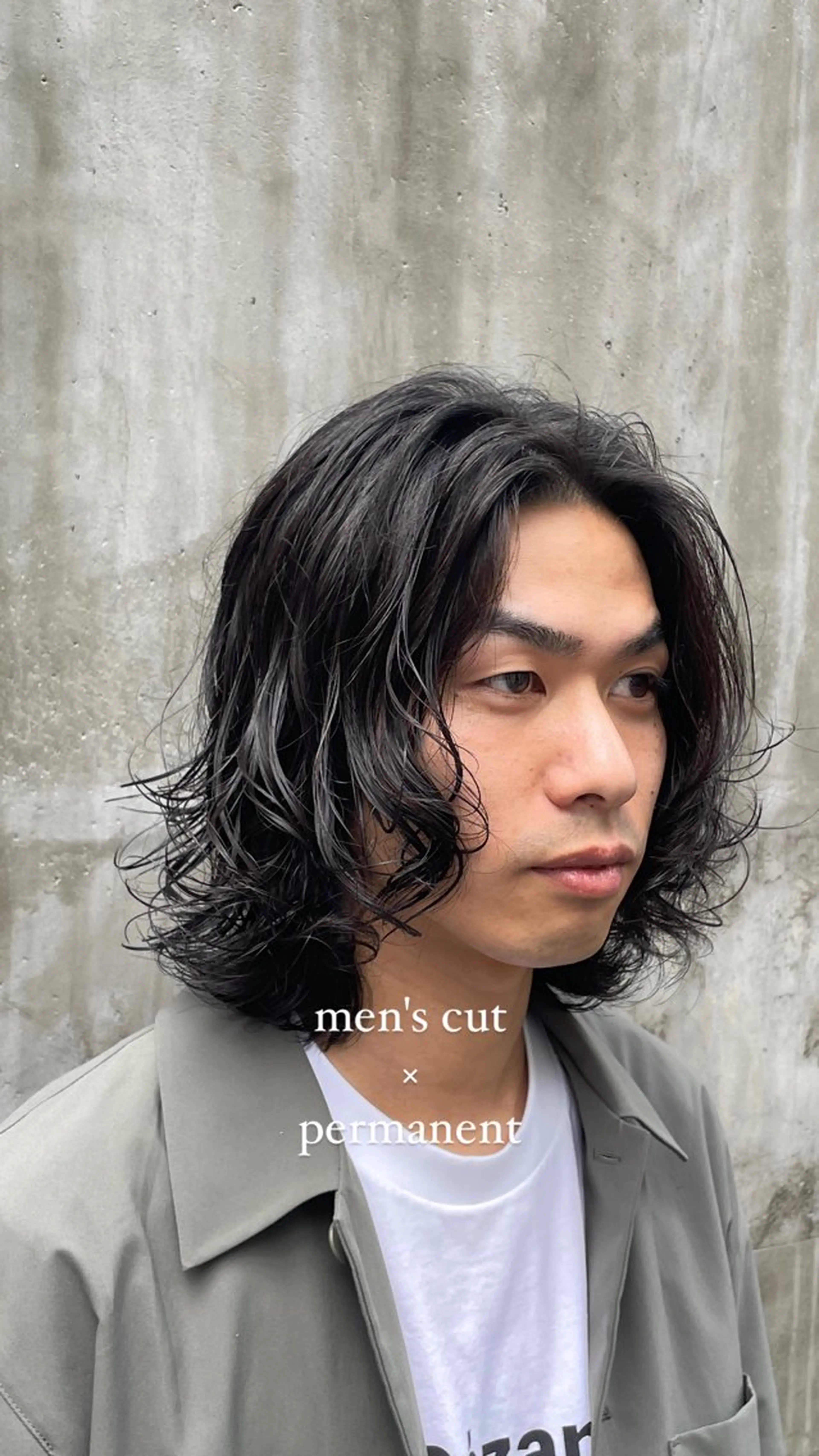 ミディアム パーマ メンズ ニュアンスパーマ/ メンズカット田島勇樹のヘアスタイル