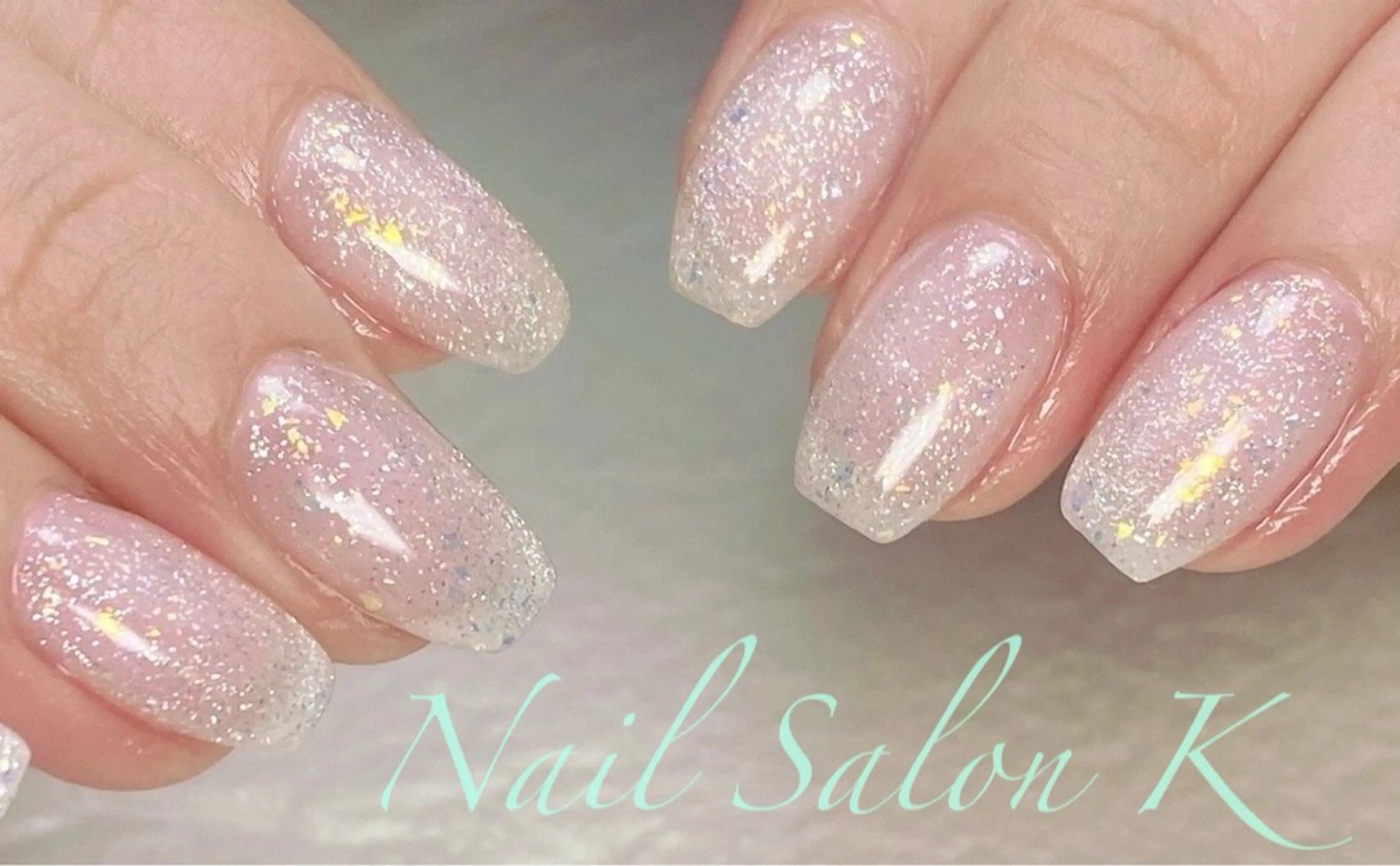 ネイル オーロラネイル マグネットネイル ホワイト ハンドネイル Nail Salon K 🧸美爪育成のネイルデザイン