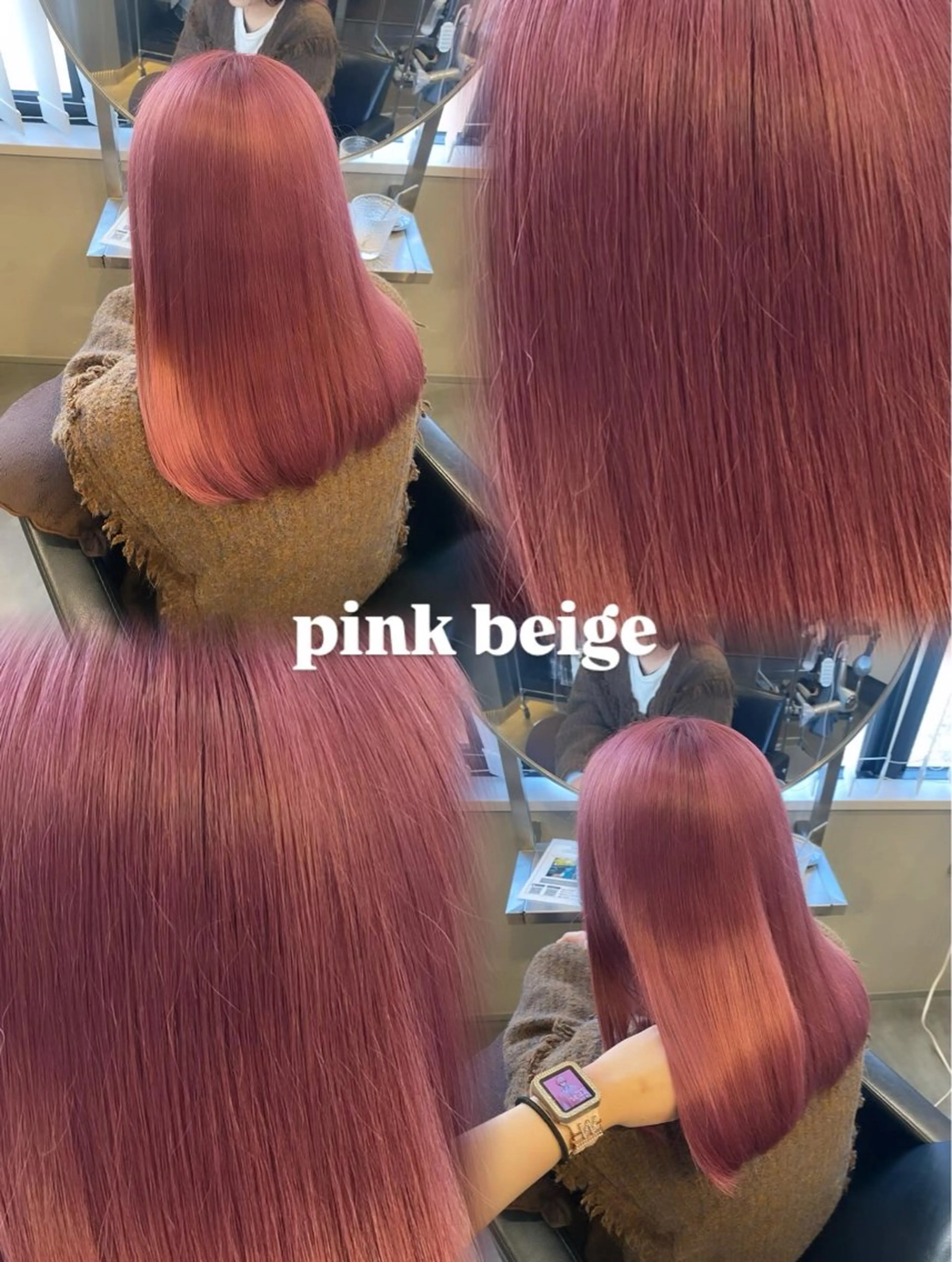 ミディアム ヘアカラー ななみ/博多/ ブリーチ/髪質改善のヘアスタイル