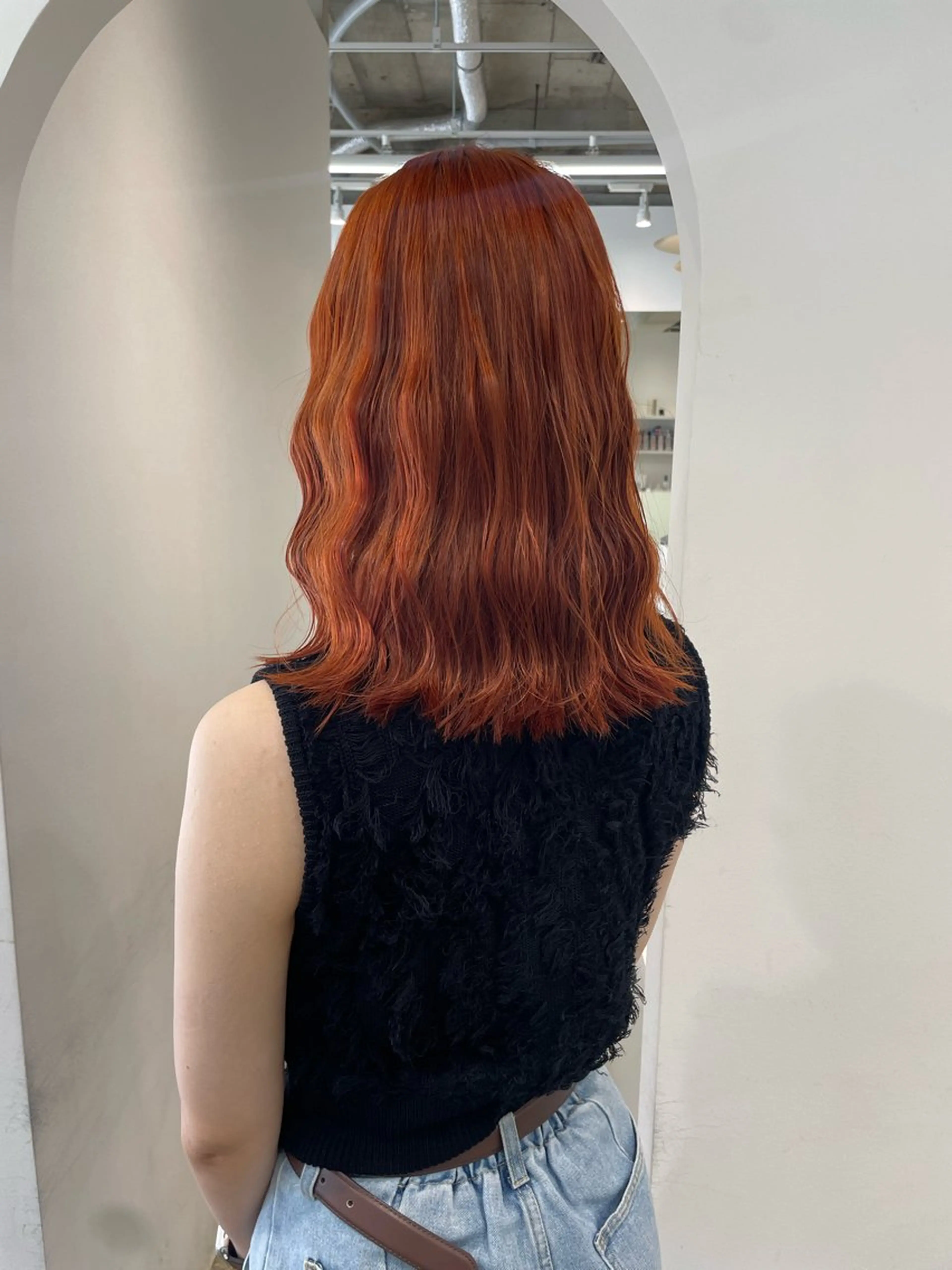 ミディアム カラー ヘアカラー トリートメント 𝘚𝘶𝘻𝘶 𓂃𓈒𓏸のヘアスタイル