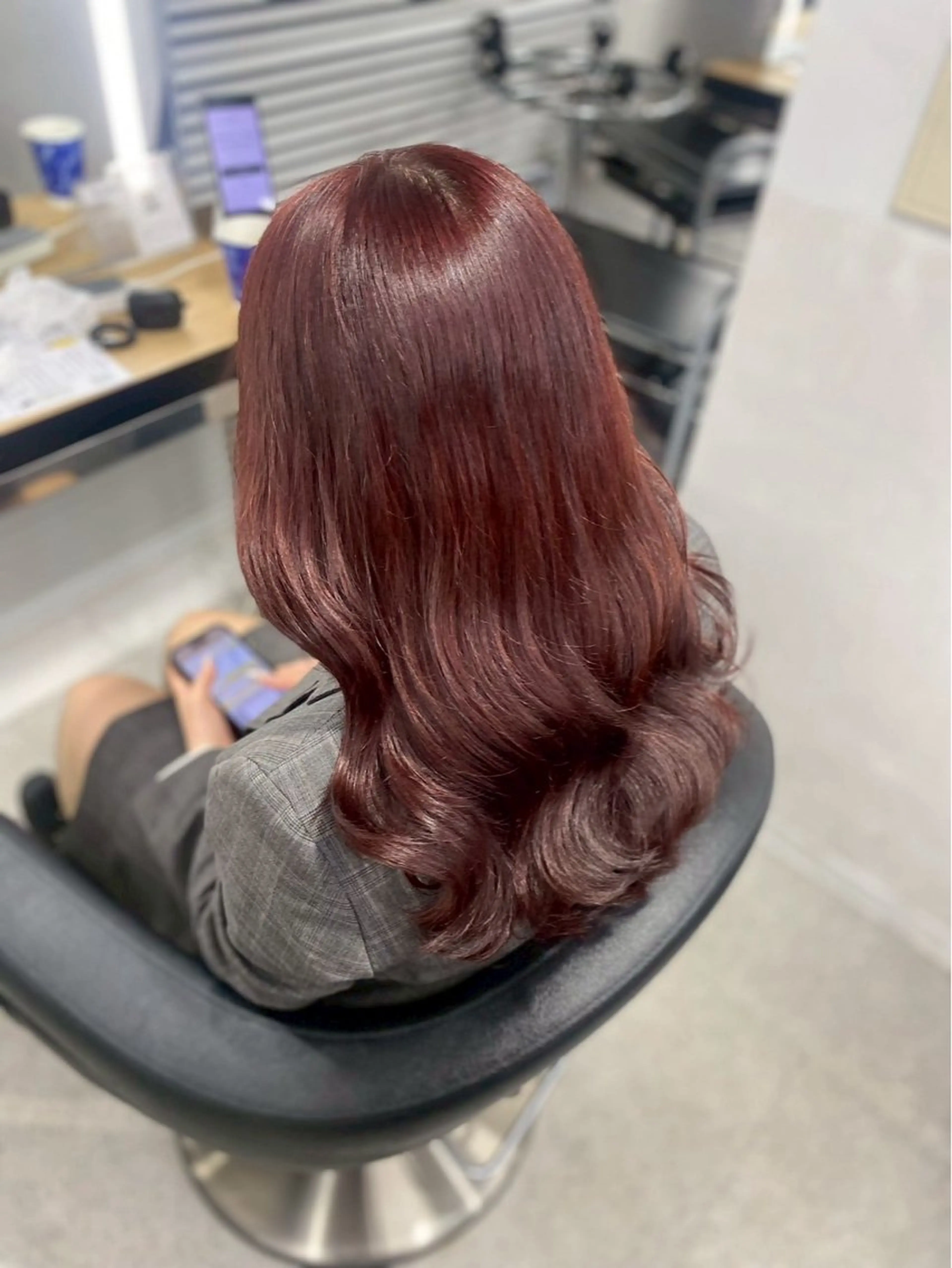 ロング カラー 韓国風レイヤー透明感 艶髪カラー/岡田悠希のヘアスタイル