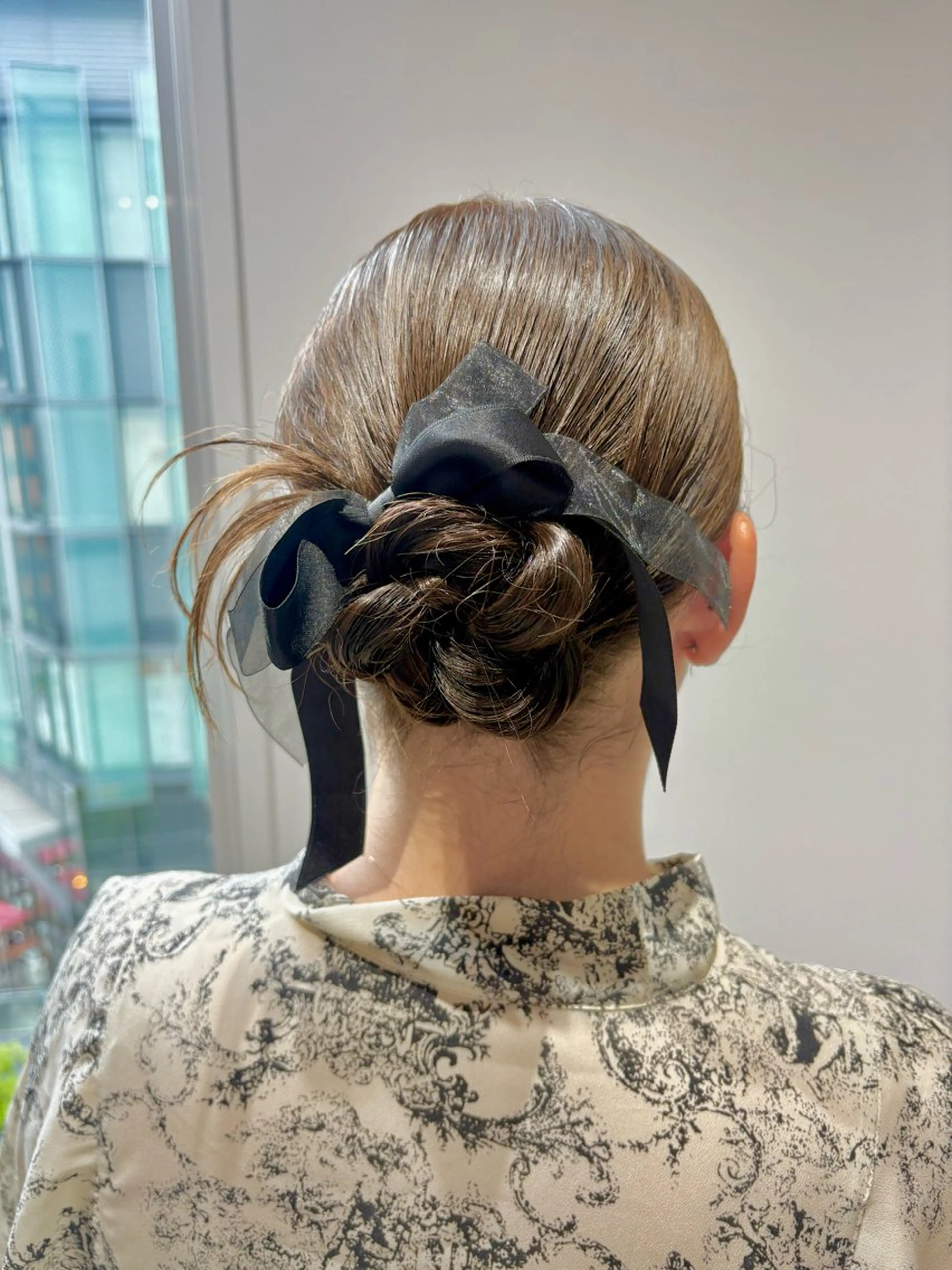 セミロング ヘアアレンジ 鵜飼 未玖のヘアスタイル