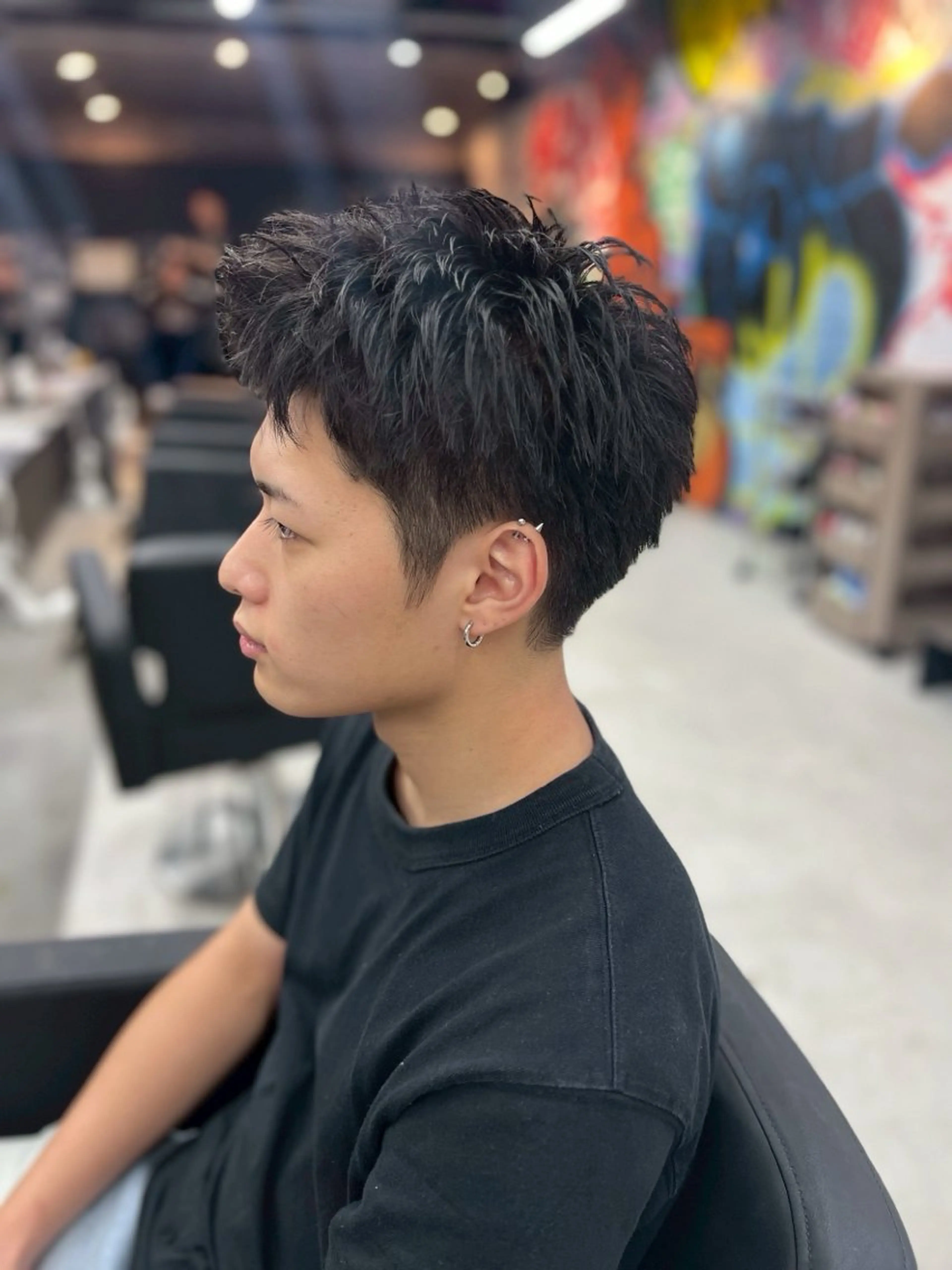 ショート パーマ メンズ 野宮 叶碧のヘアスタイル