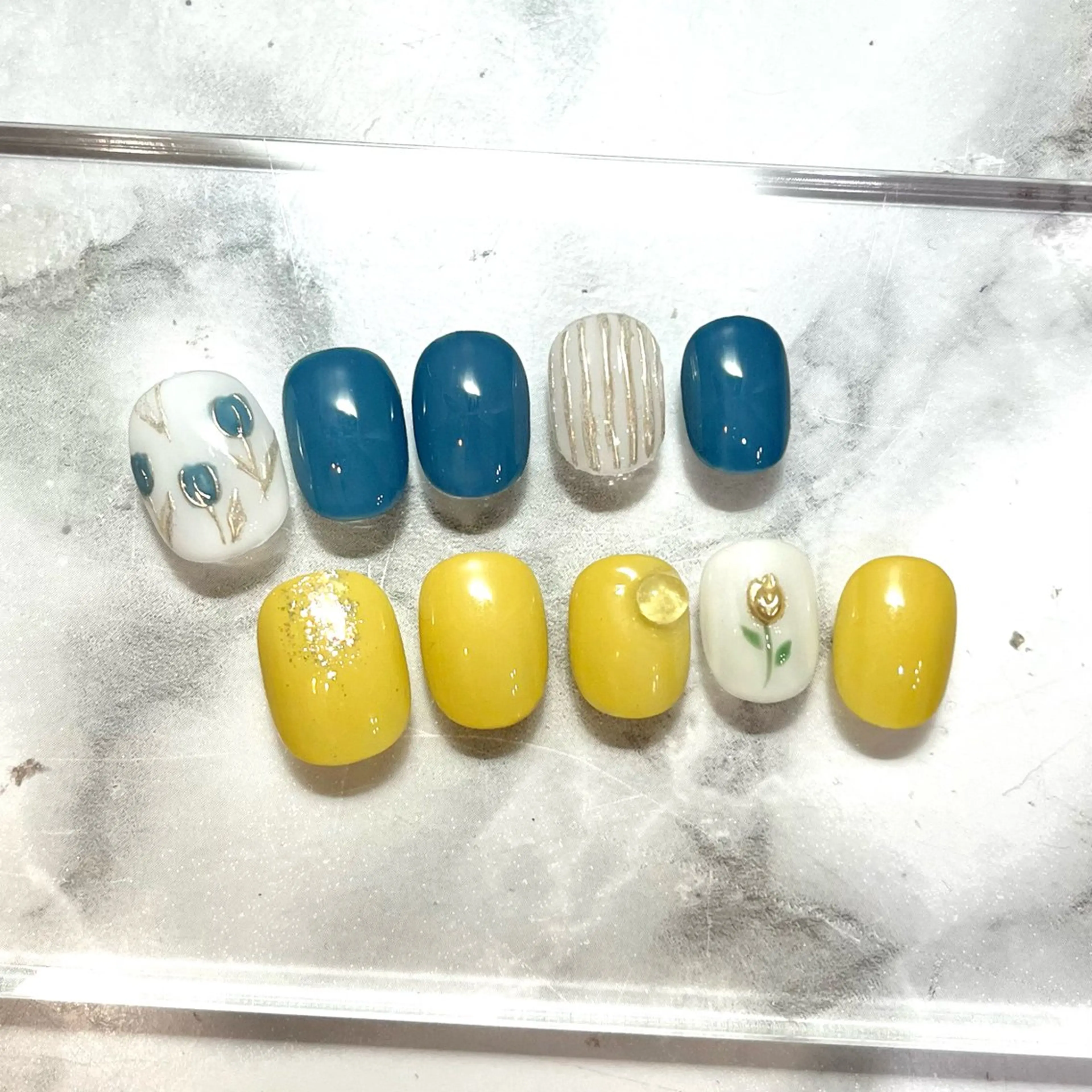 ネイル ミラーネイル 春ネイル Second   MW所属・SecondMW _nail 　川連のネイルデザイン