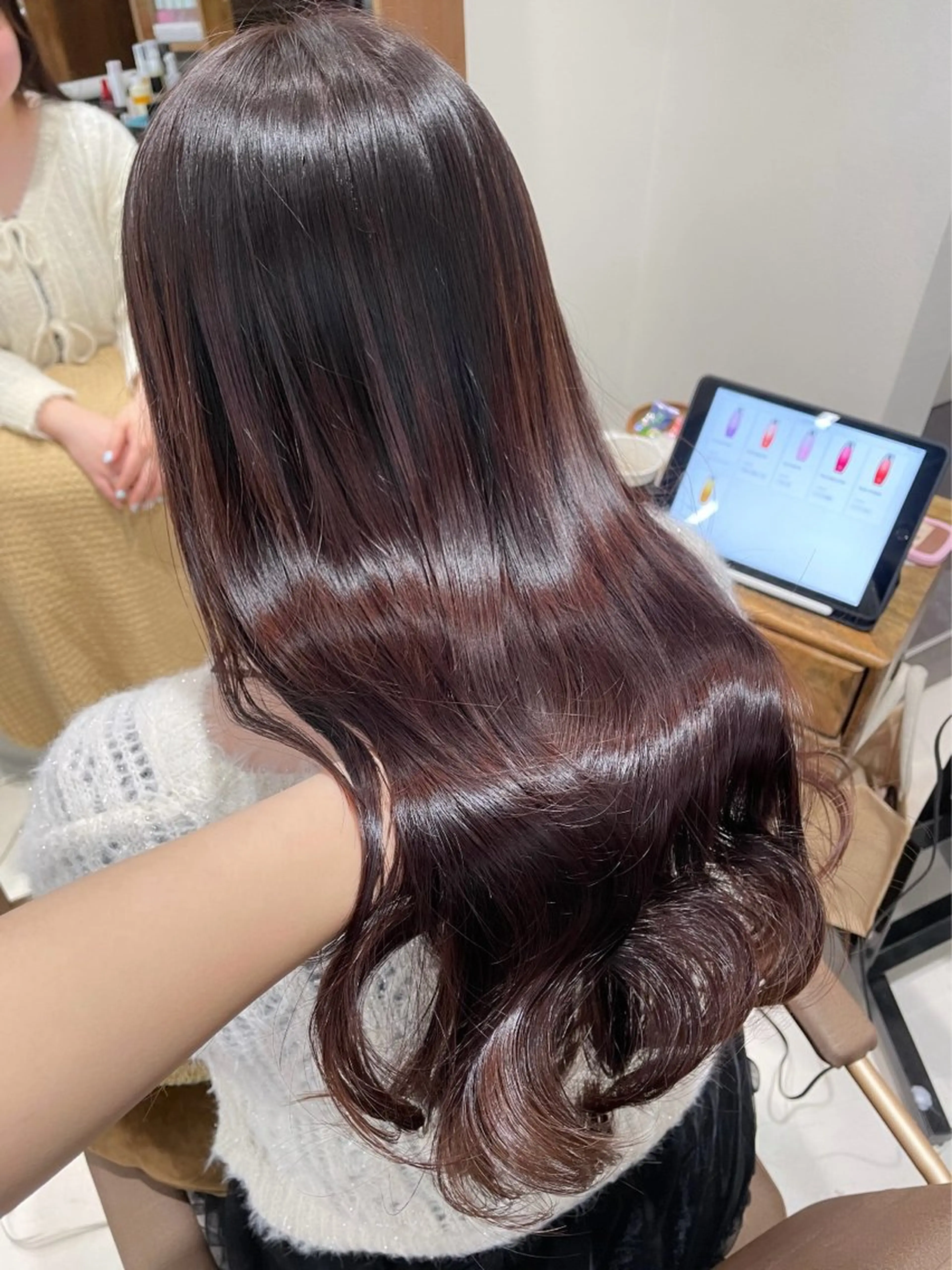 ロング カラー ブラウンカラー ラベンダーカラー 暖色カラー /ヘアアレンジ/花鈴のヘアスタイル