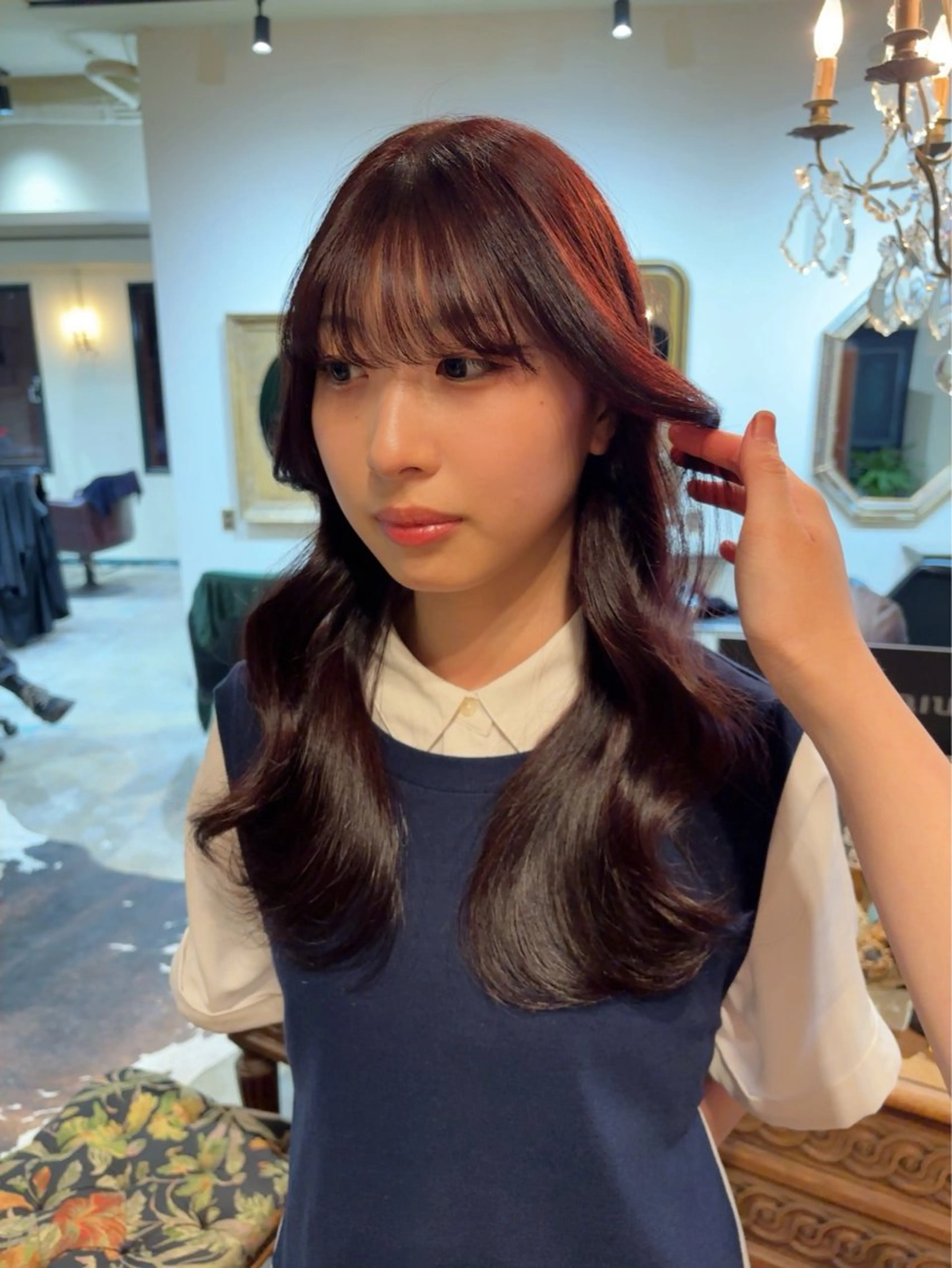 ミディアム ブリーチ/エクステ はしもと　そな🫧のヘアスタイル