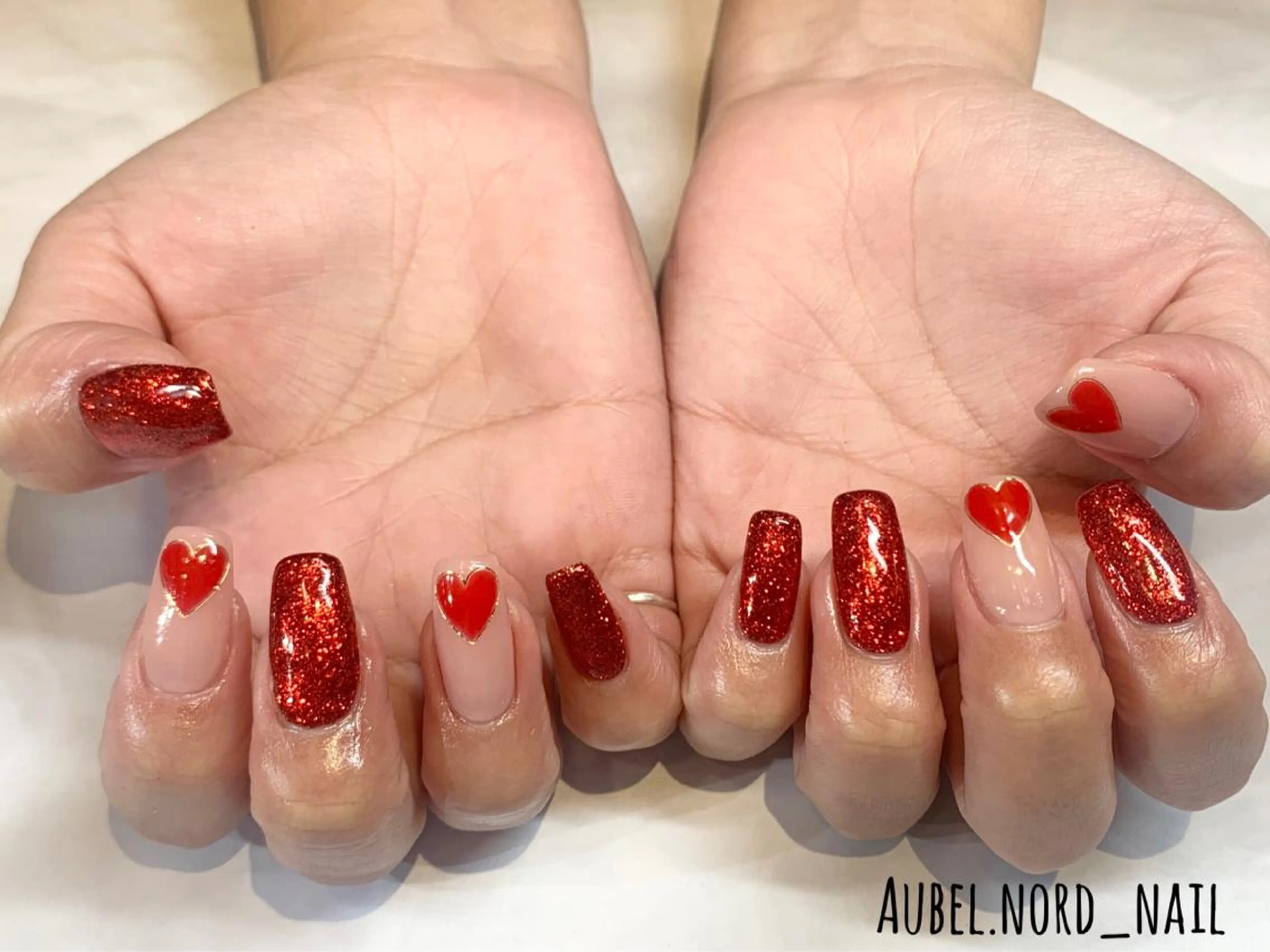 ネイル ハート Aubel.nord_nail所属・Aubel.nord オーベルノールのネイルデザイン