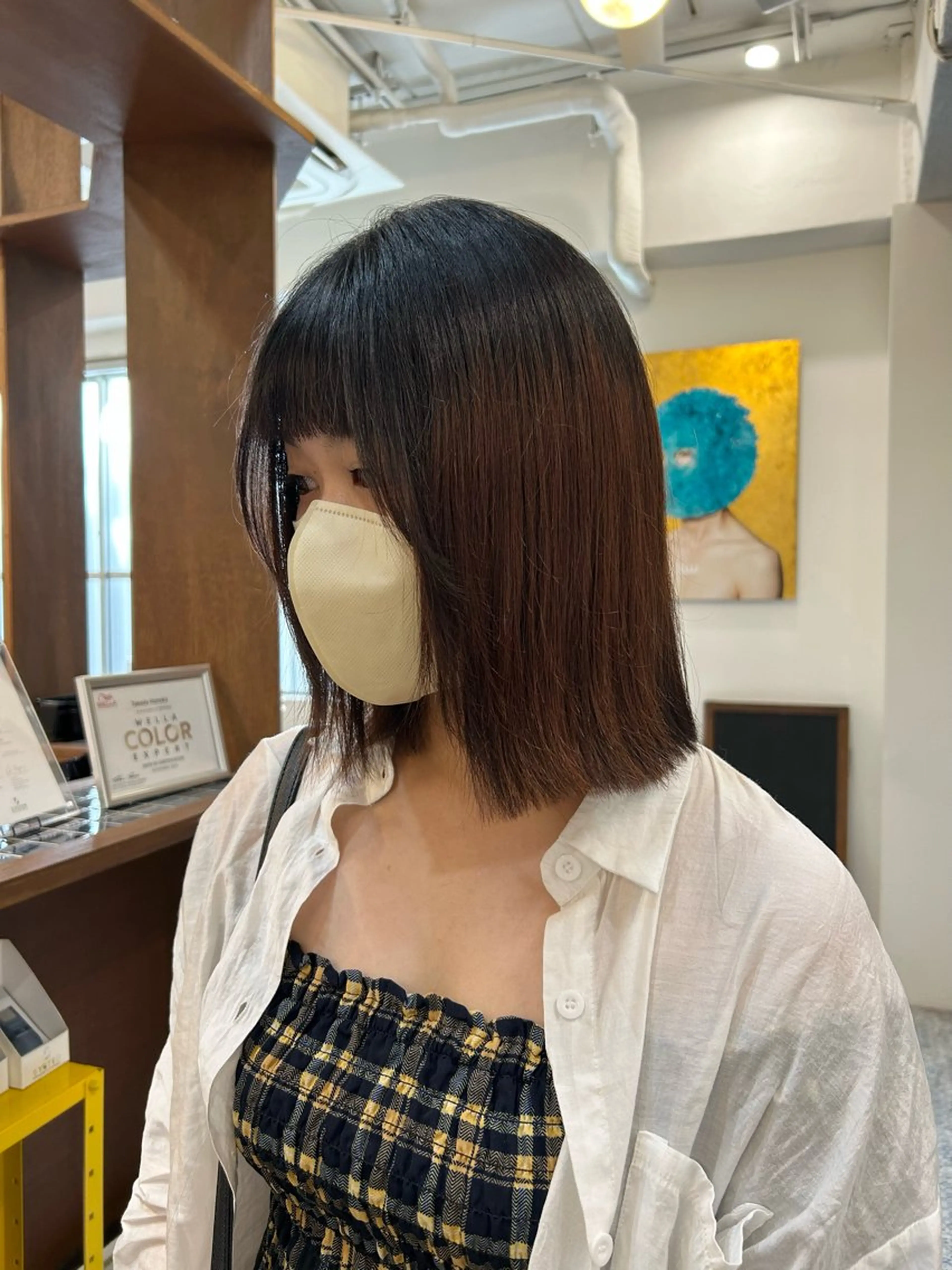 ショート ボブ 外ハネヘア 透明感カラー🪽 mioのヘアスタイル