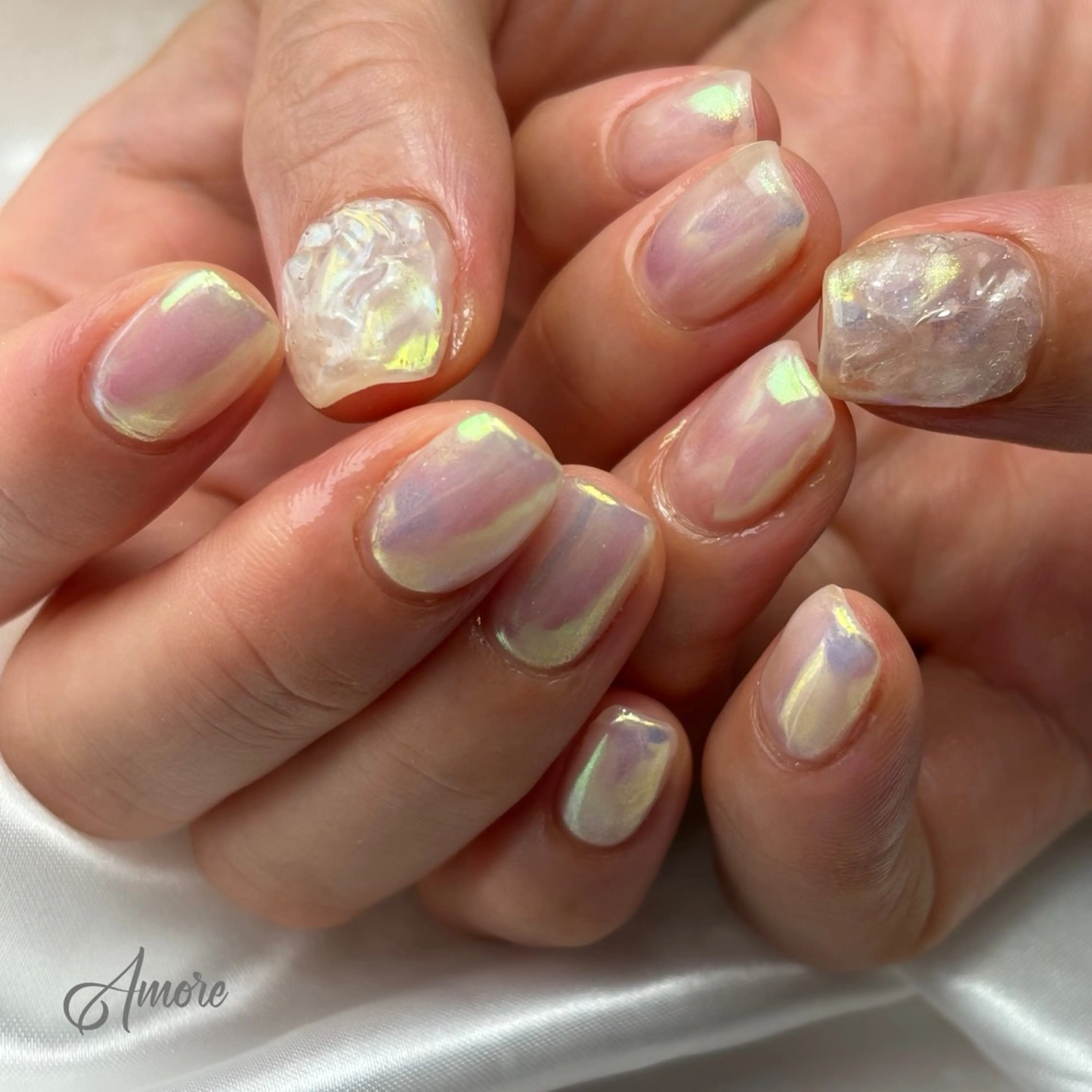 ネイル ジェルネイル キラキラネイル 韓国ネイル マグネットネイル パラジェル You kyehwaのネイルデザイン