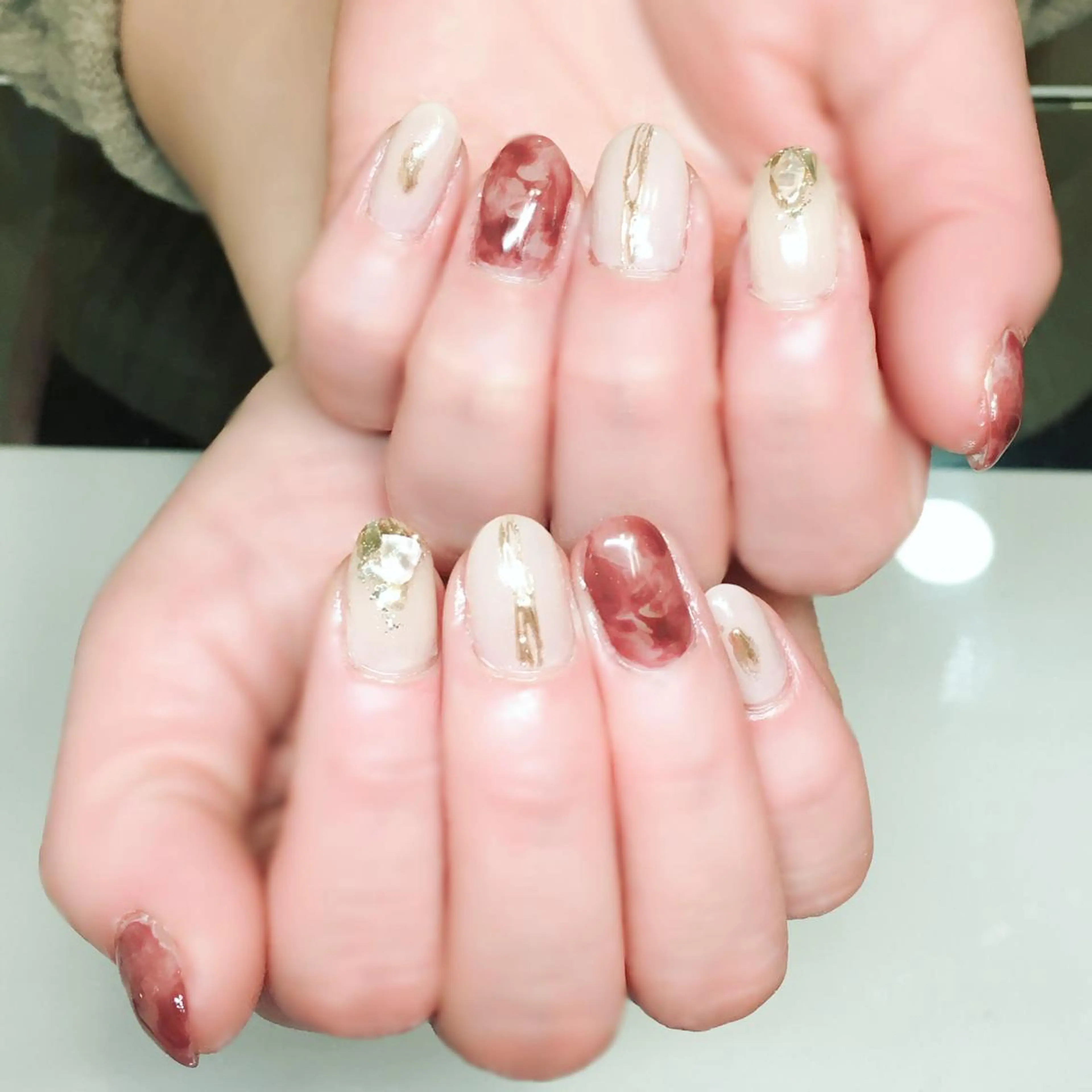 ネイル ジェルネイル ニュアンスネイル オフィスネイル シンプルネイル 冬ネイル Nyanco Nailのネイルデザイン