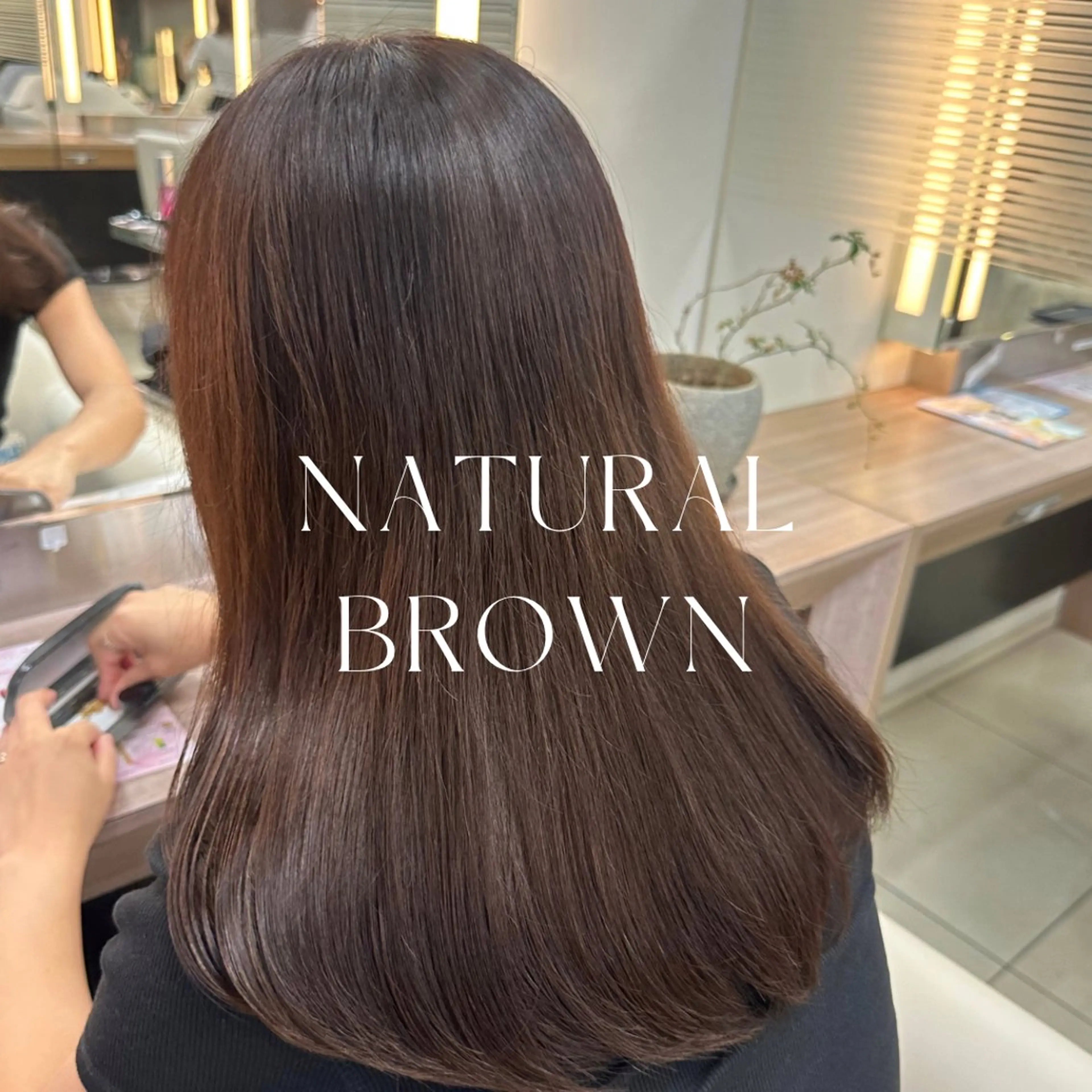 ミディアム カラー ハイトーン/暖色/ 眉/メイク/Rinaのヘアスタイル