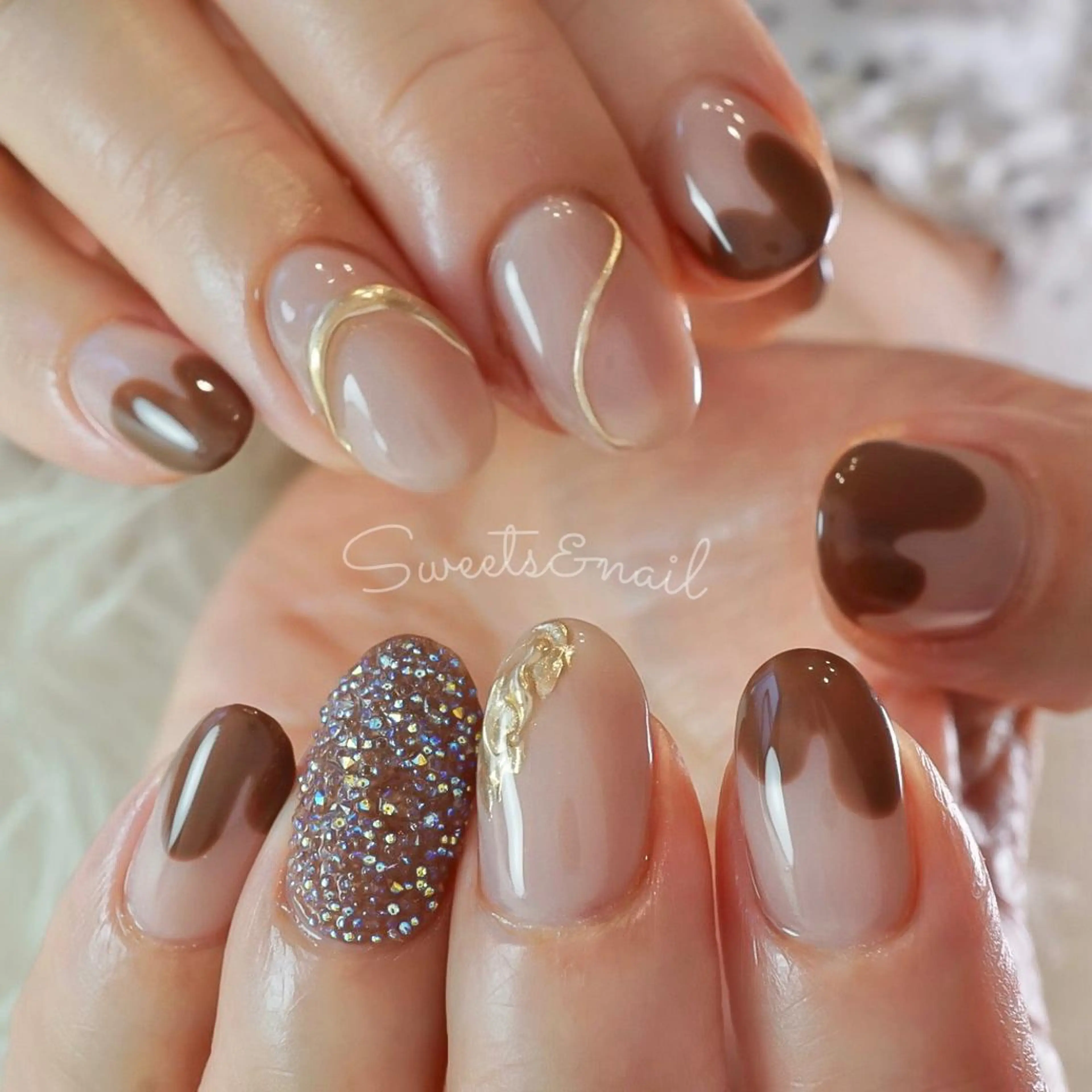 ネイル アートネイル キラキラネイル Sweets＆ nail みなこのネイルデザイン