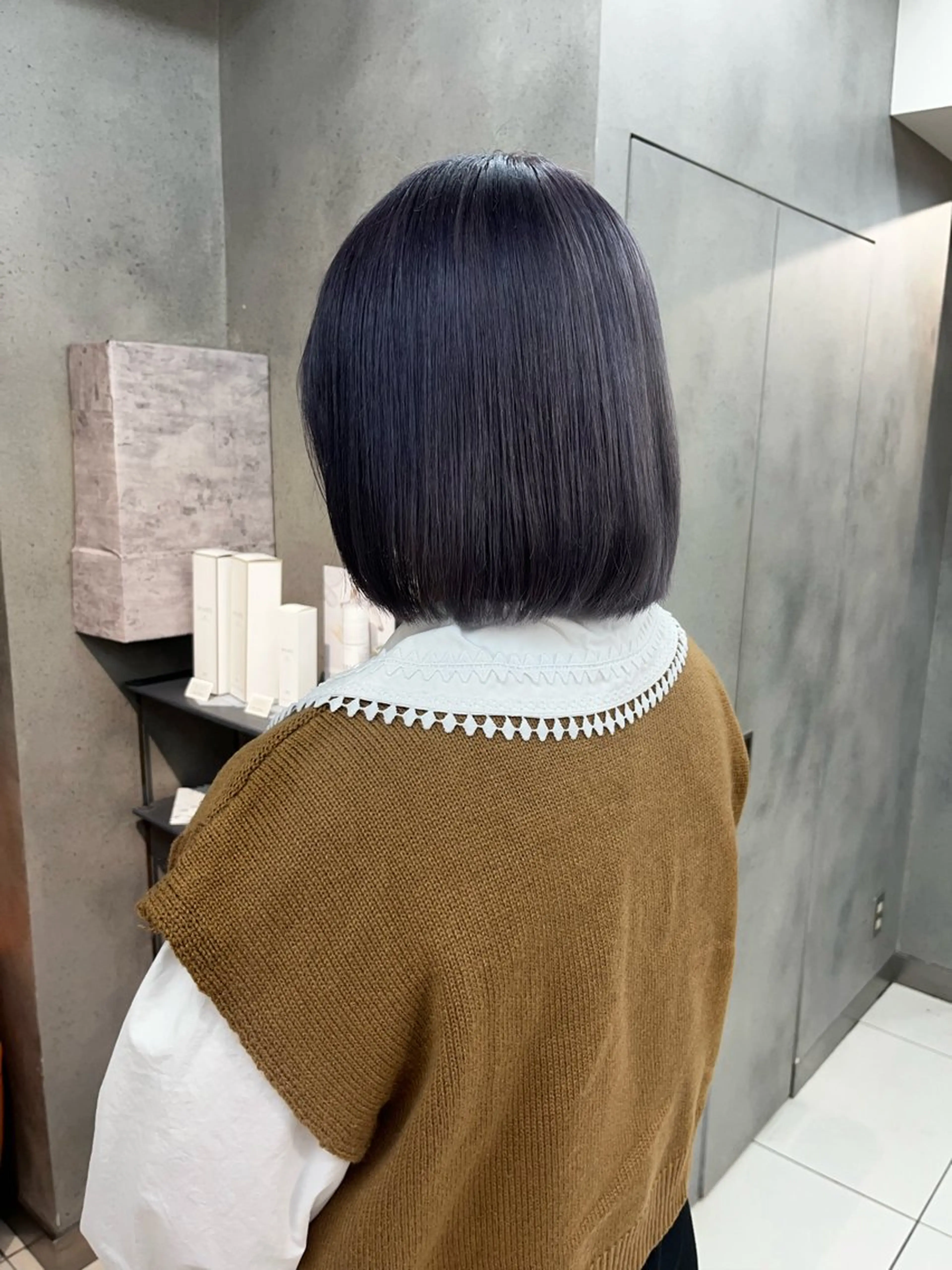 カラー ボブ・顔まわり 💎愛唯(めい)のヘアスタイル