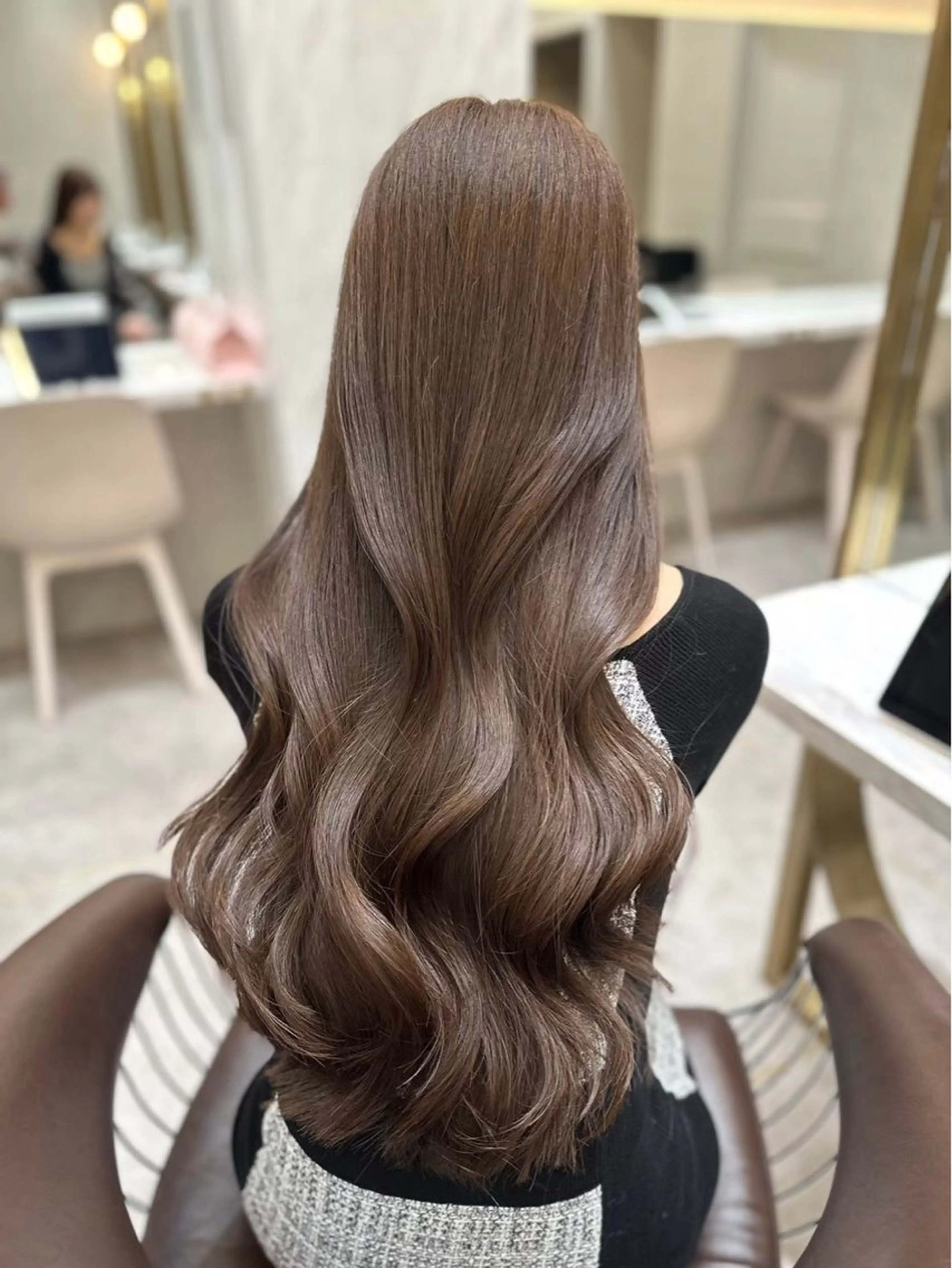 ロング カラー ベージュカラー ブリーチ ブリーチなしカラー ヘアカラー トリートメント ヘッドスパ 似合わせカラー× ウルフカット/ホマレのヘアスタイル