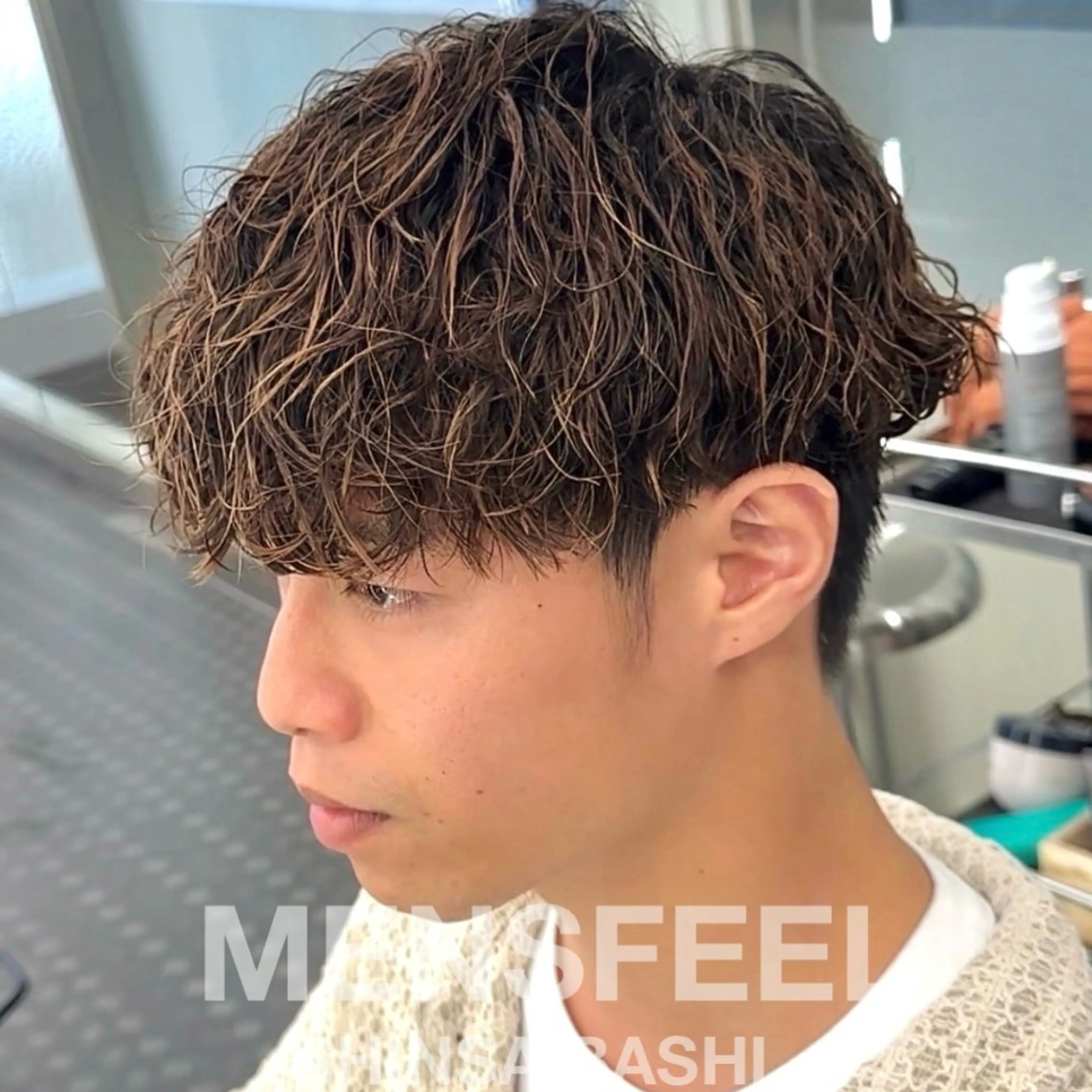 ミディアム MENS FEEL所属・メンズパーマが上手い 💇RYO❤️‍🔥のヘアスタイル