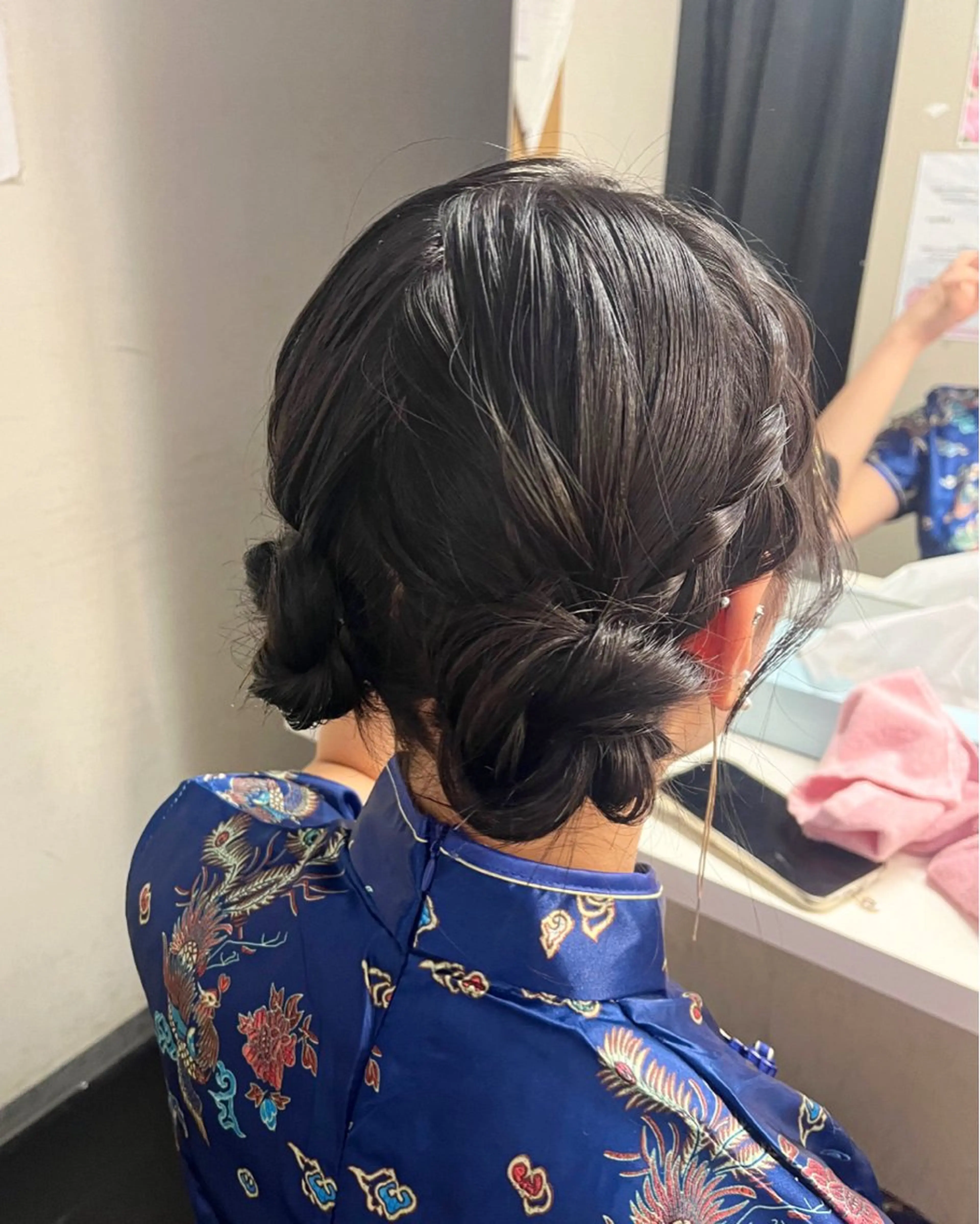 セミロング ヘアアレンジ ヘアセット 石井 綺乃のヘアスタイル