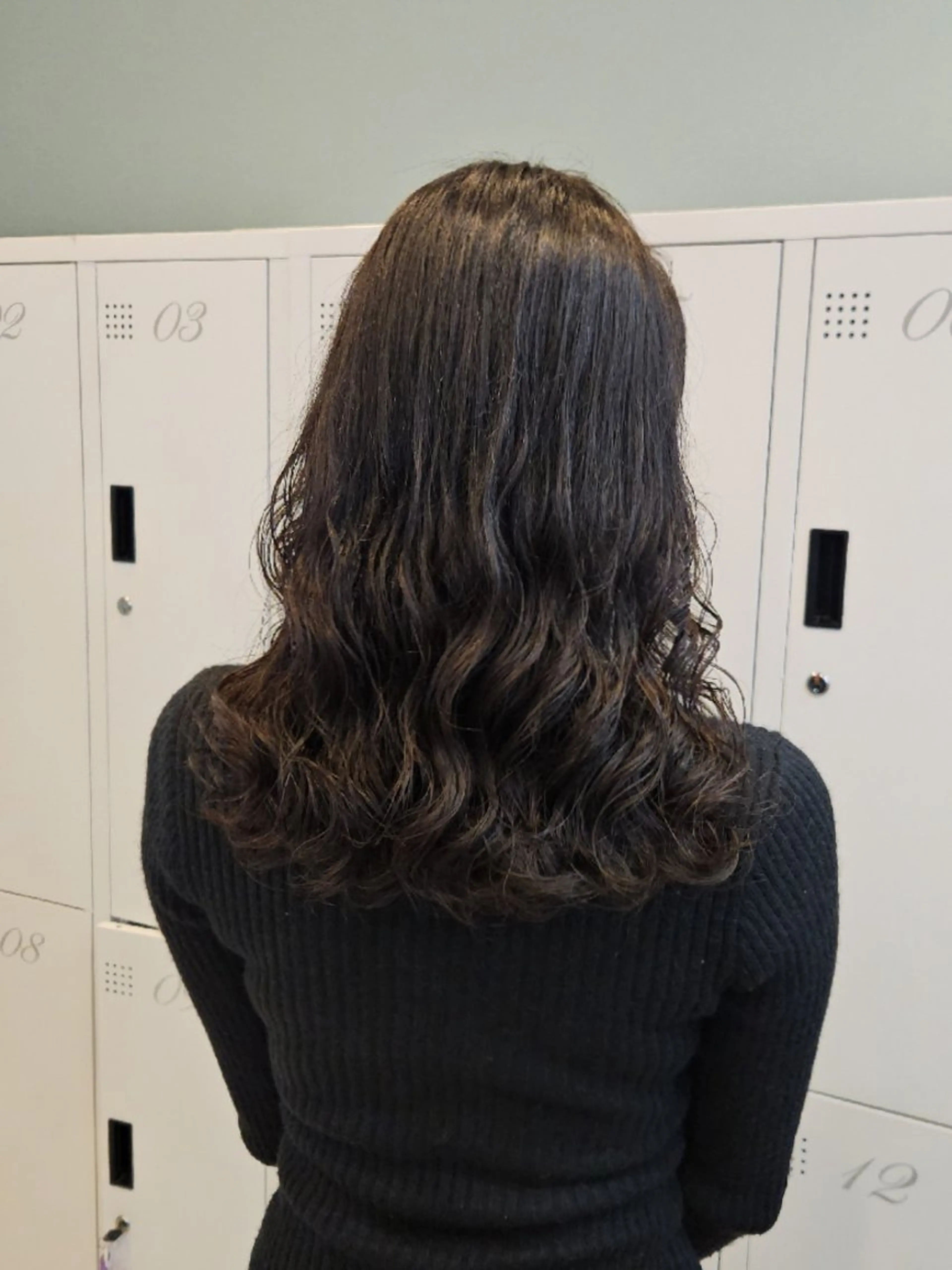 ロング パーマ 韓国風ヘア レイヤーカット デジタルパーマ カット パーマ トリートメント ミク🇰🇷 /Agu hairのヘアスタイル