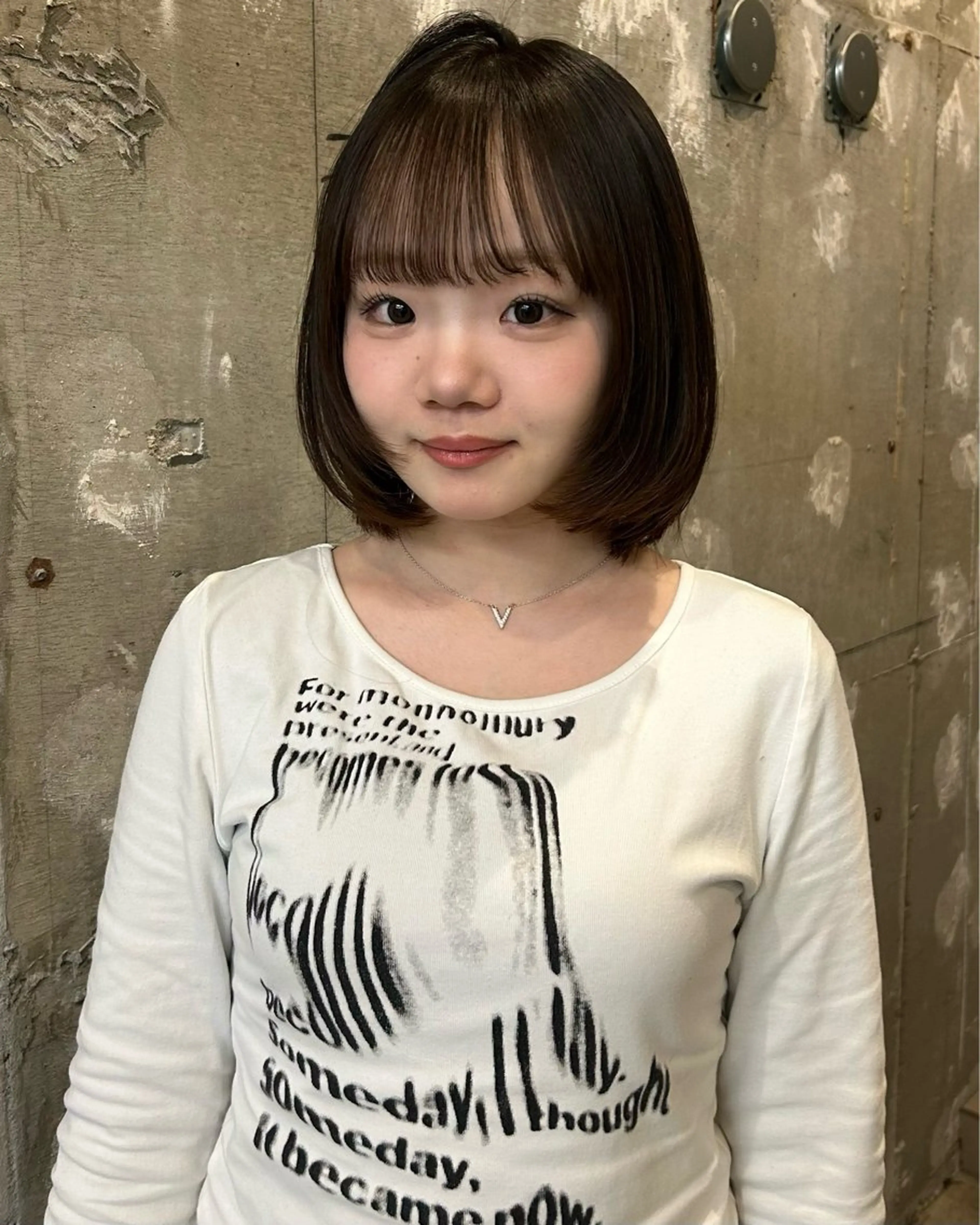 ショート ボブ 顔まわりレイヤー 顔周りカット レイヤーカット マユ/ SYS by fitのヘアスタイル