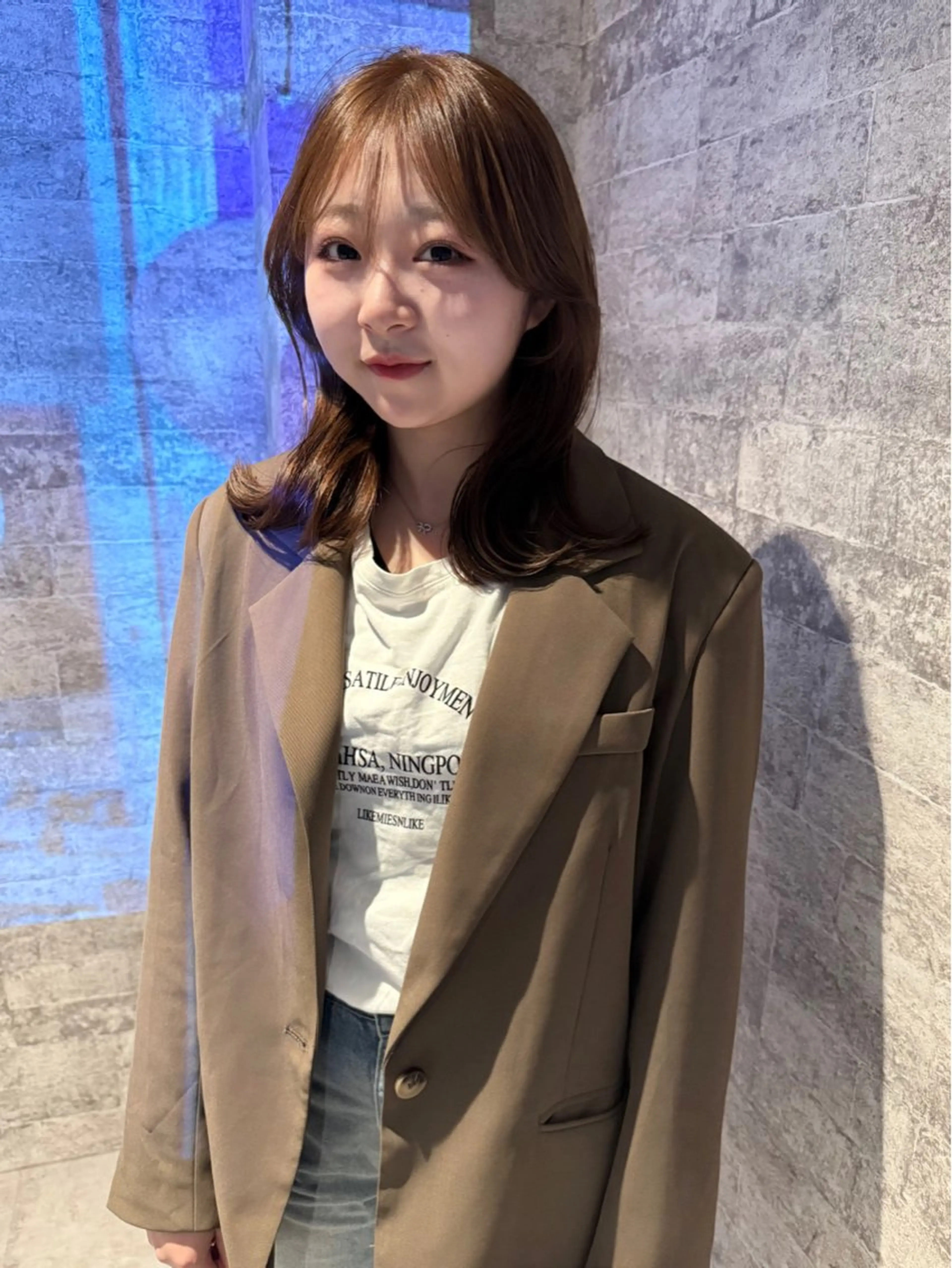 ミディアム カラー ブリーチ ブリーチなしカラー カット ヘアカラー トリートメント mai / linoah˚✧のヘアスタイル