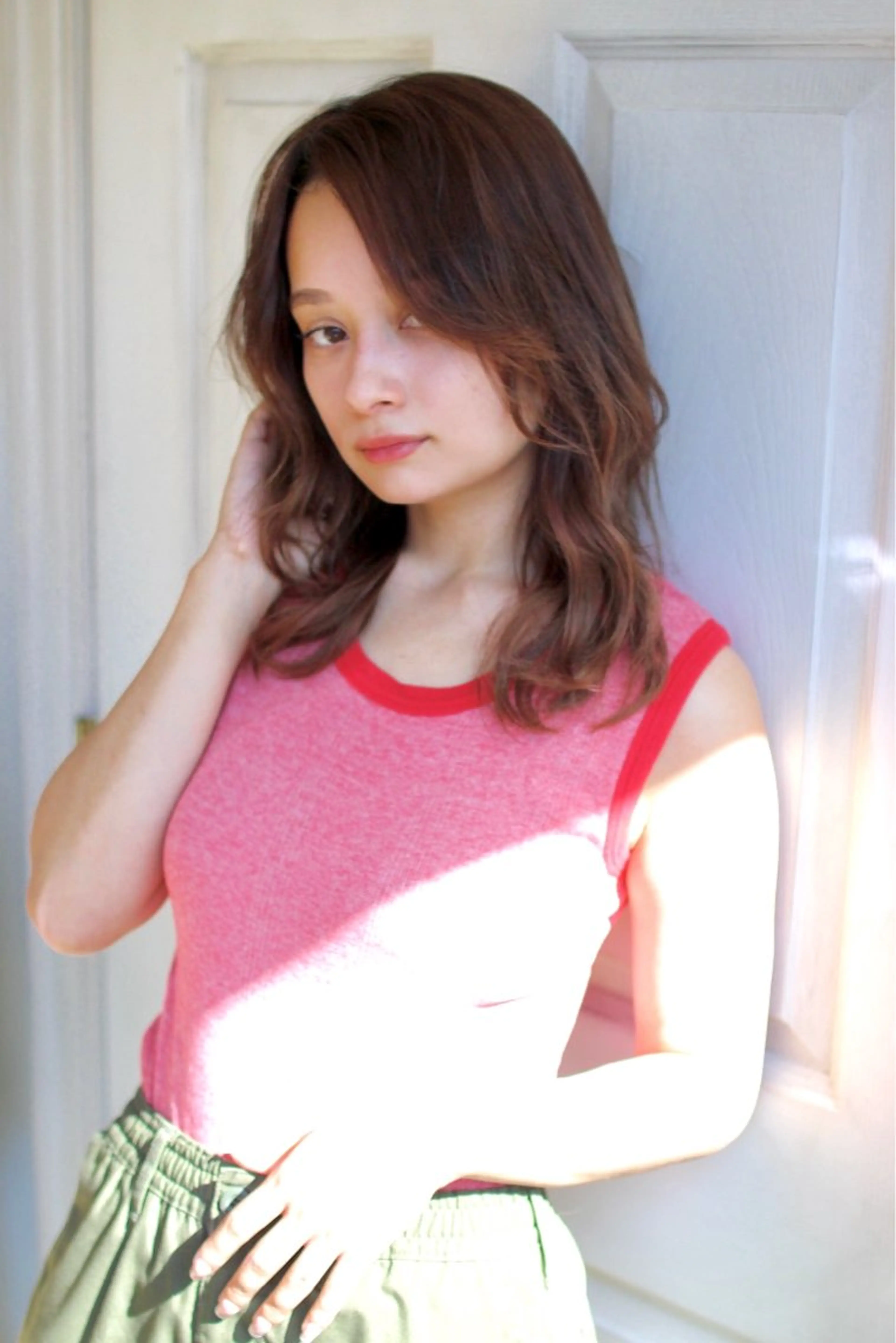 セミロング パーマ セミロングパーマ デジタルパーマ カット パーマ 千 田のヘアスタイル