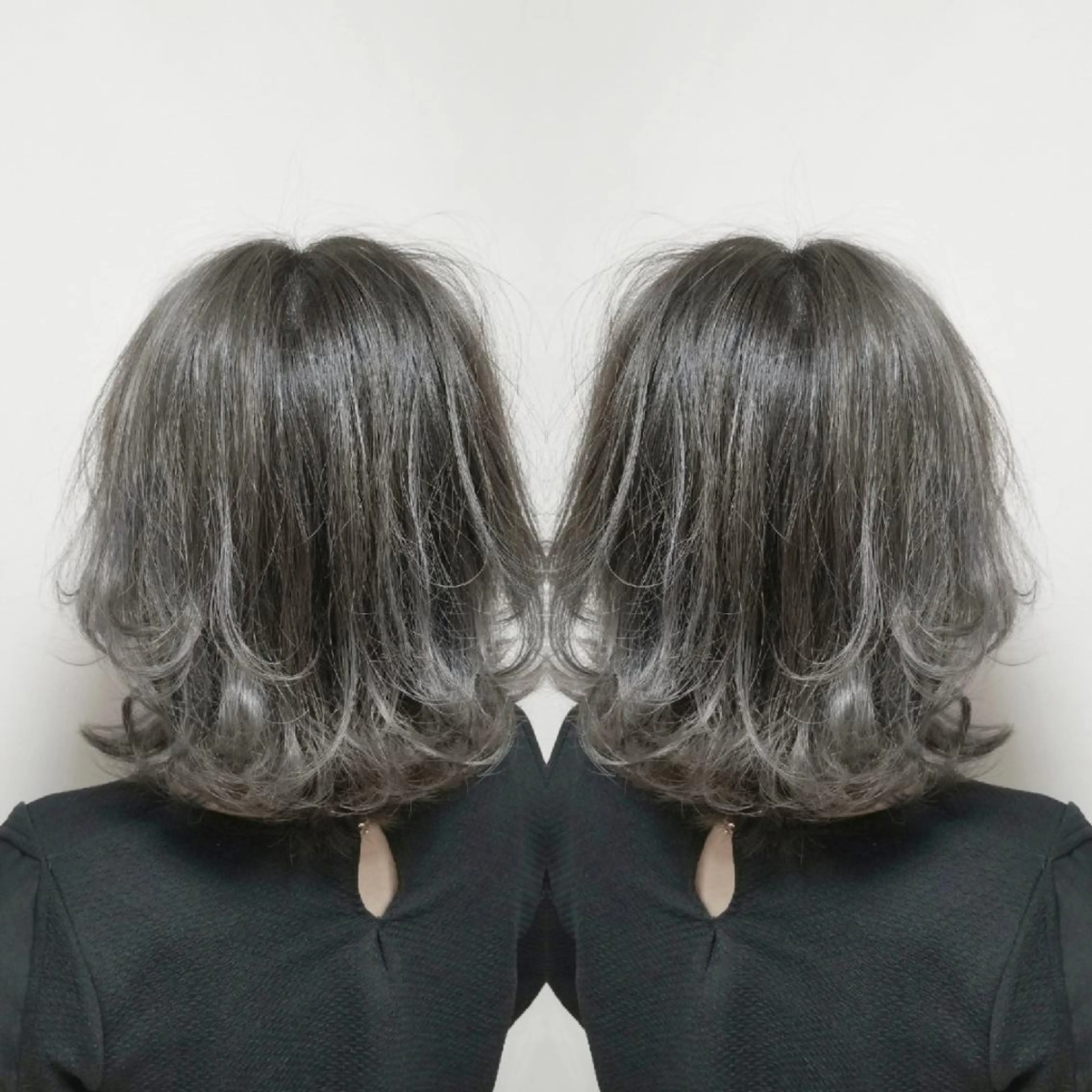 ミディアム カラー バレイヤージュ 透明感カラー グラデーションカラー グレージュ レイヤーカット 髪質改善特化美容師 小林和哉のヘアスタイル