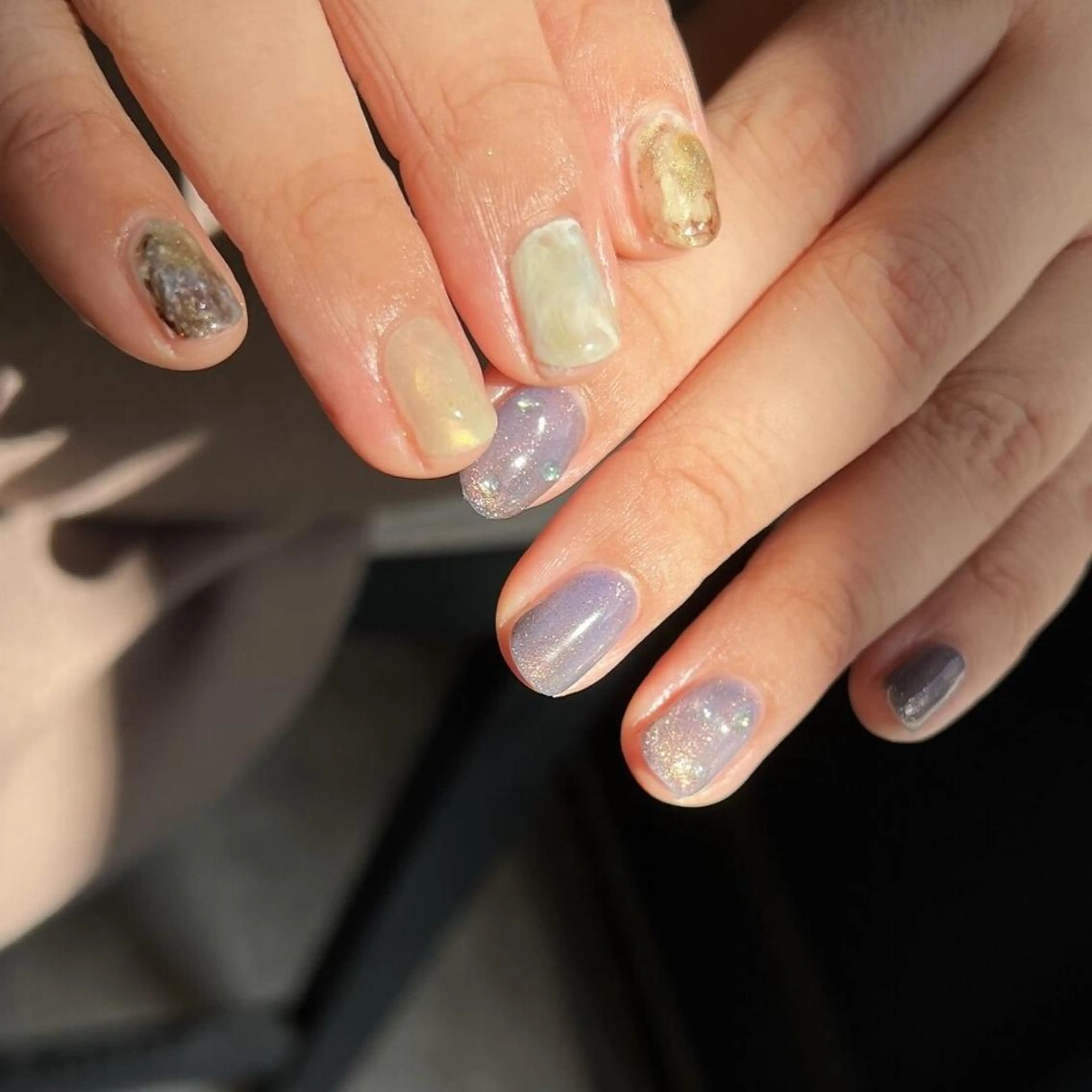 ネイル アートネイル クリアネイル フレンチネイル ジェルネイル ガラスフレンチ ハンドネイル 【パラジェル認定】 newiネイル京橋のネイルデザイン