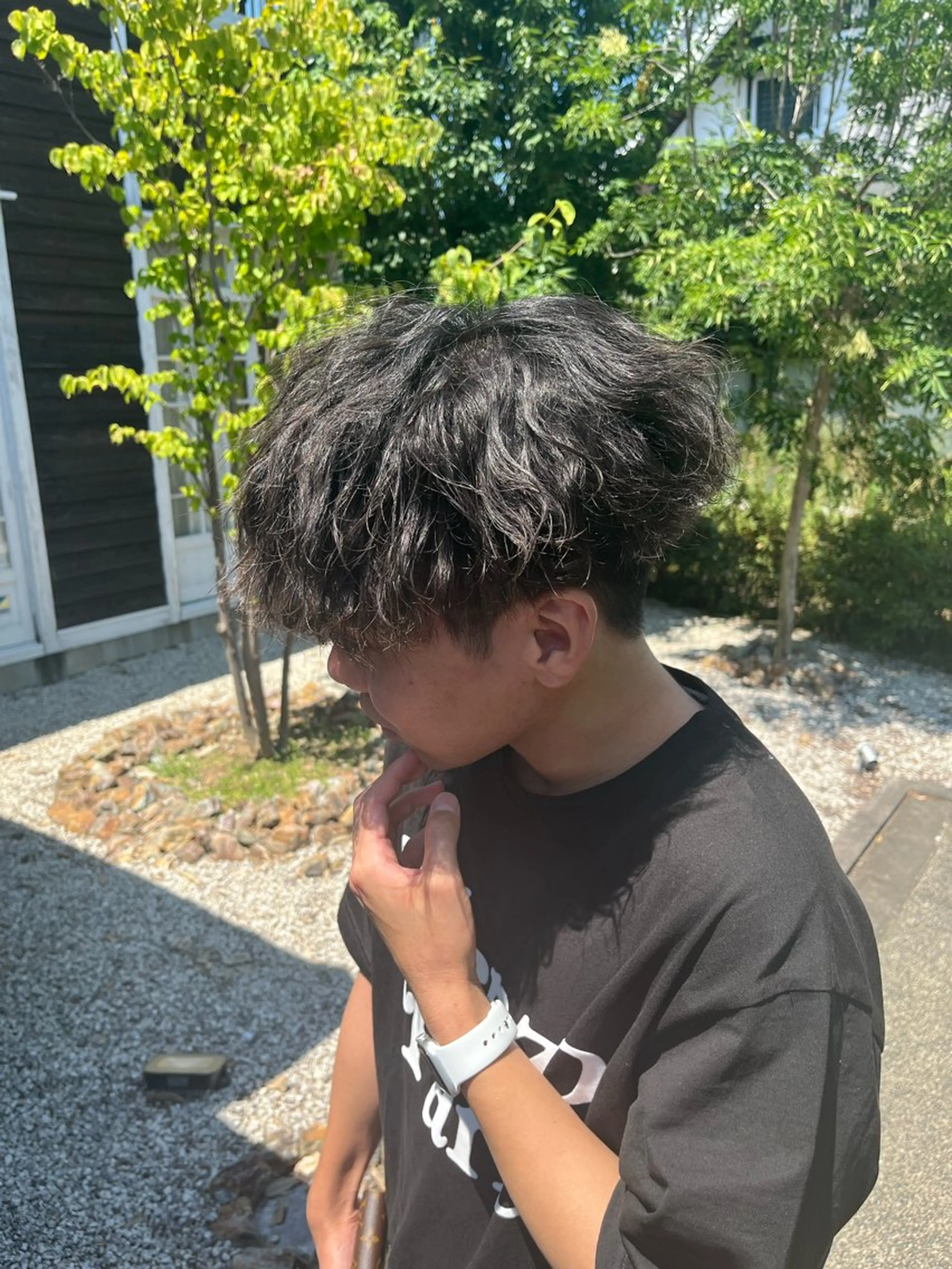 パーマ メンズ 篠田 翔太のヘアスタイル