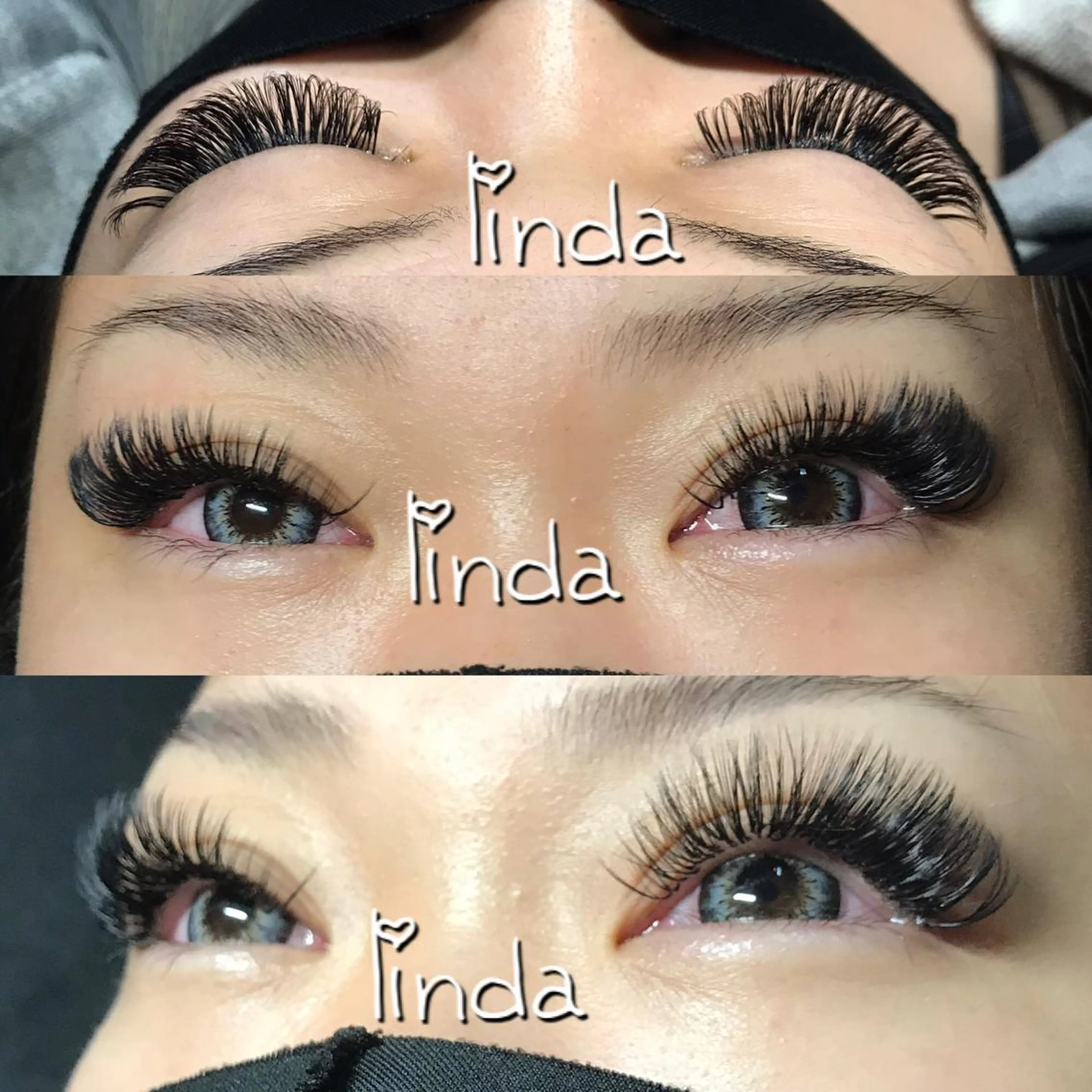 マツエク・マツパ 付け放題 ボリュームラッシュ linda lashesのマツエク・マツパデザイン