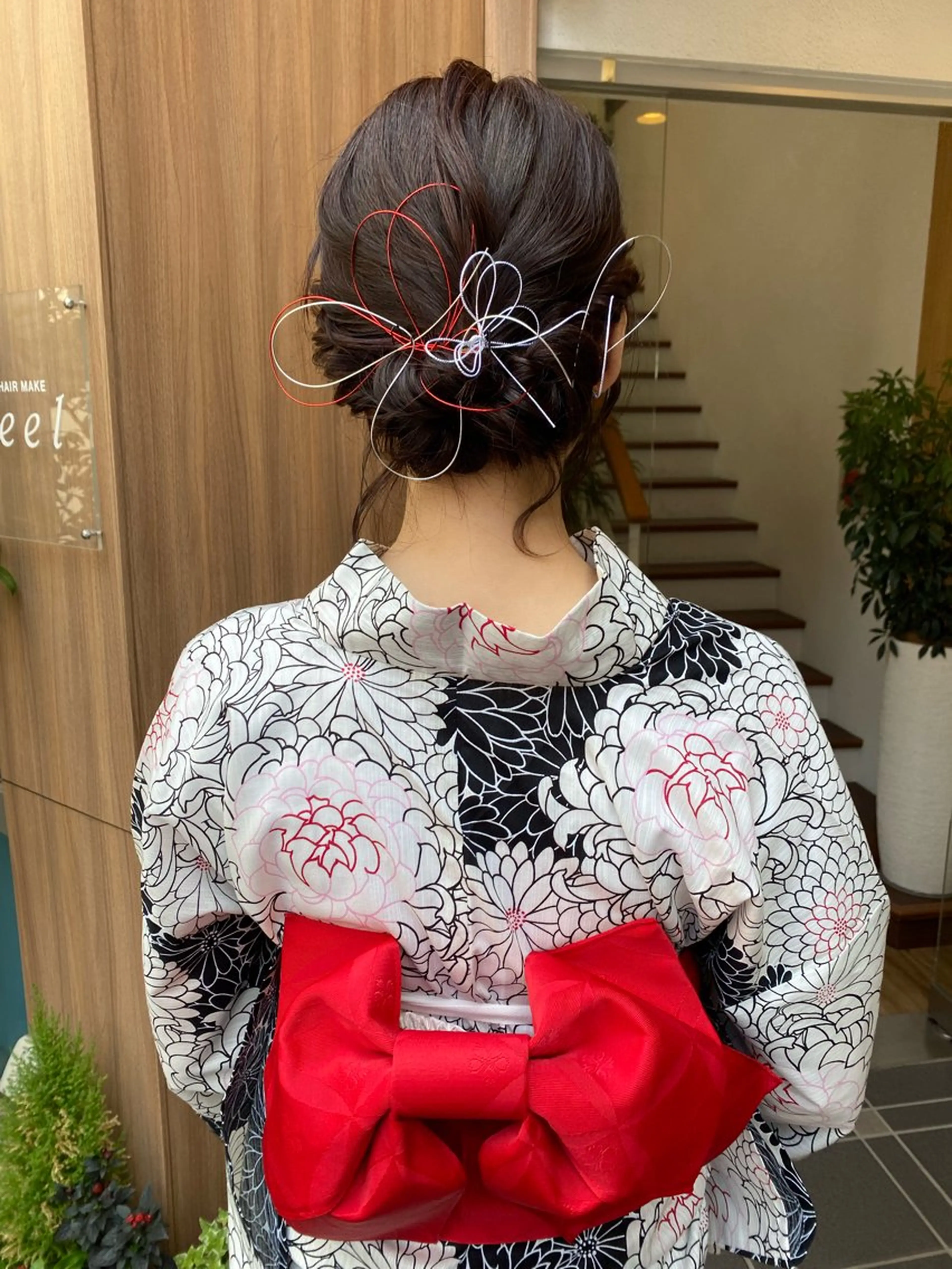 ショート ヘアアレンジ ボブ ヘアセット レイヤーカット /透明感/千葉怜寿のヘアスタイル