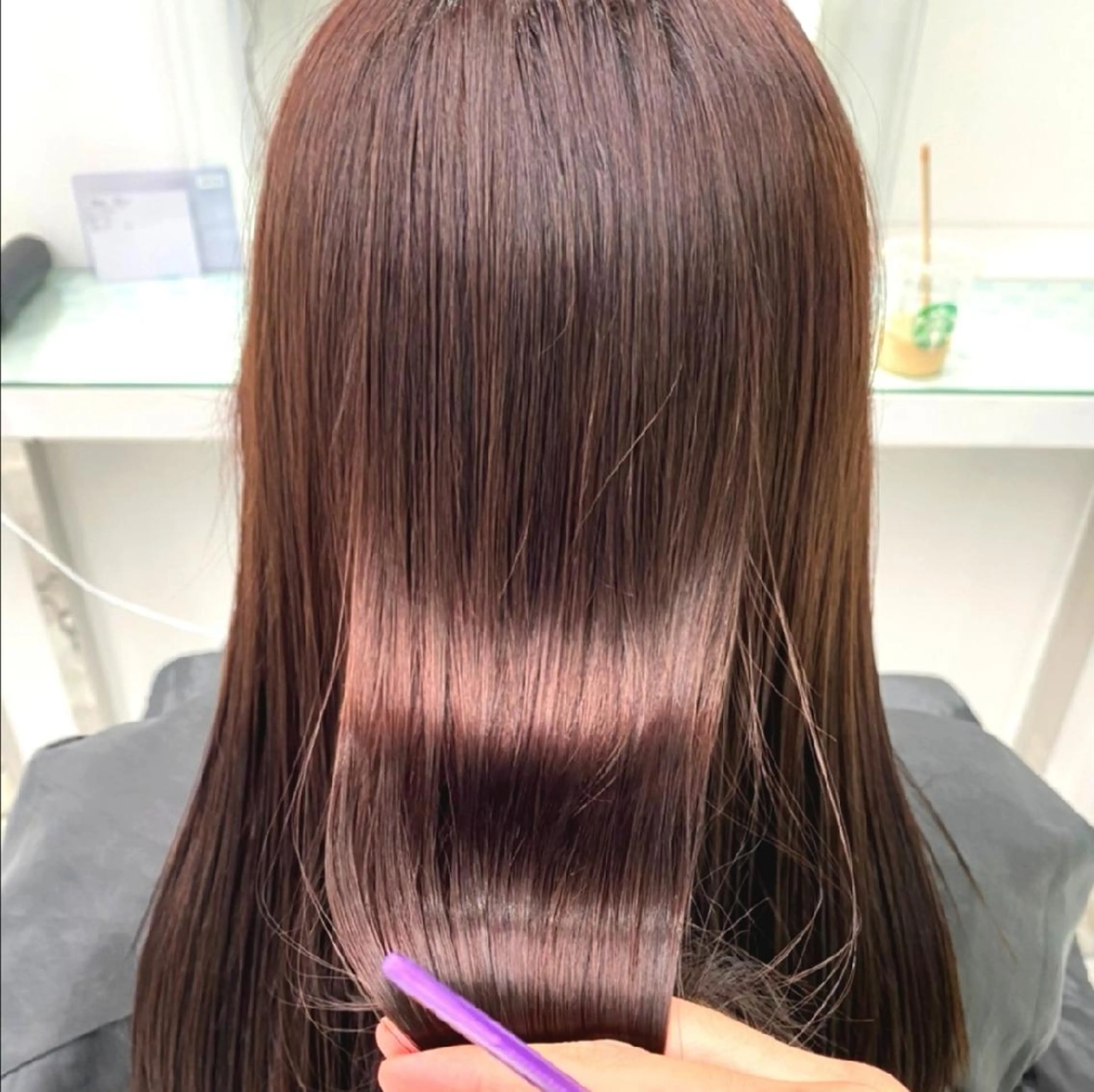 セミロング カラー 🤍💕ブリーチカラ ーAyaka💕🤍のヘアスタイル