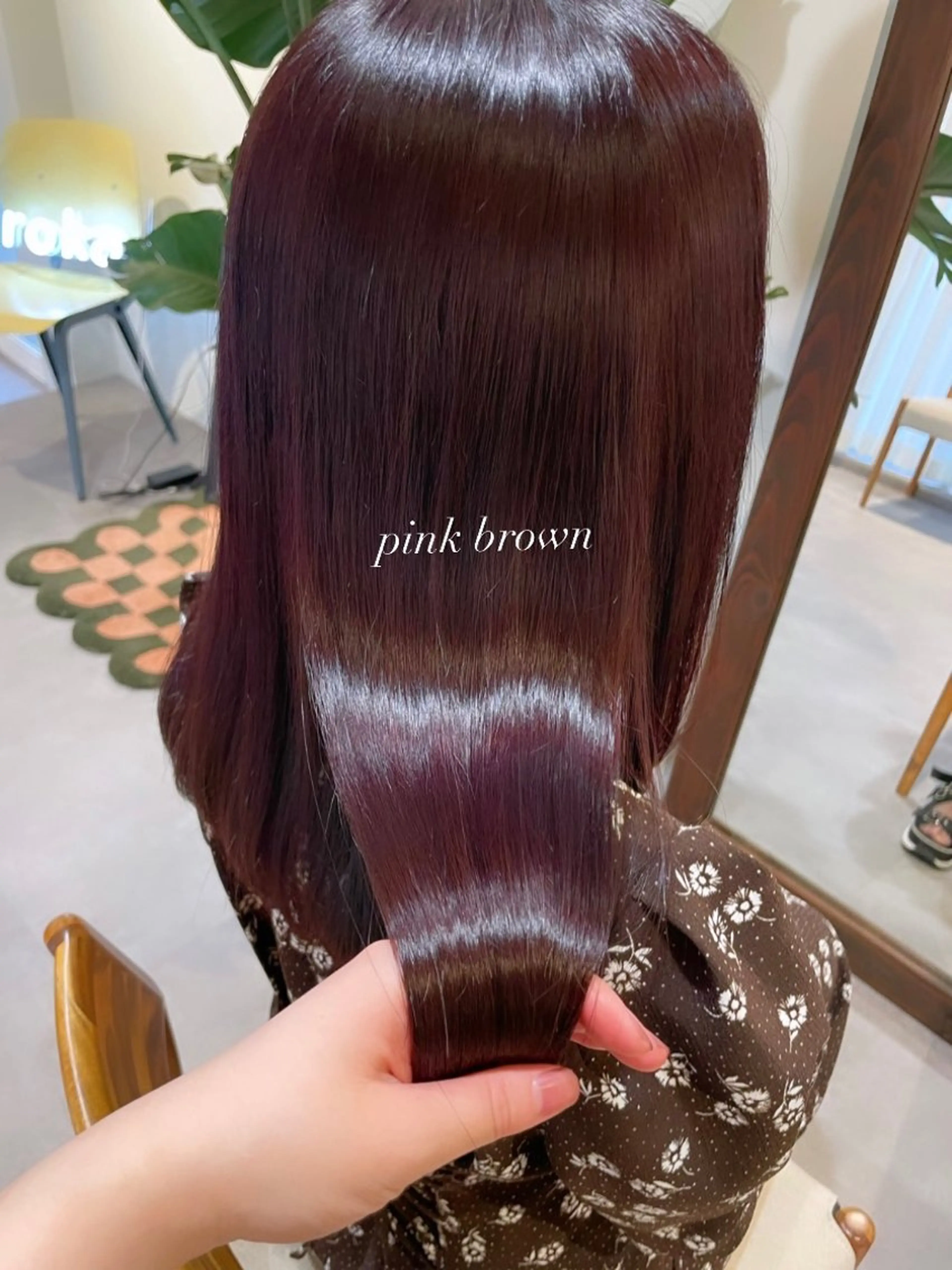 カラー ブラウンカラー ピンクカラー カット ヘアカラー トリートメント 若月 あやかのヘアスタイル