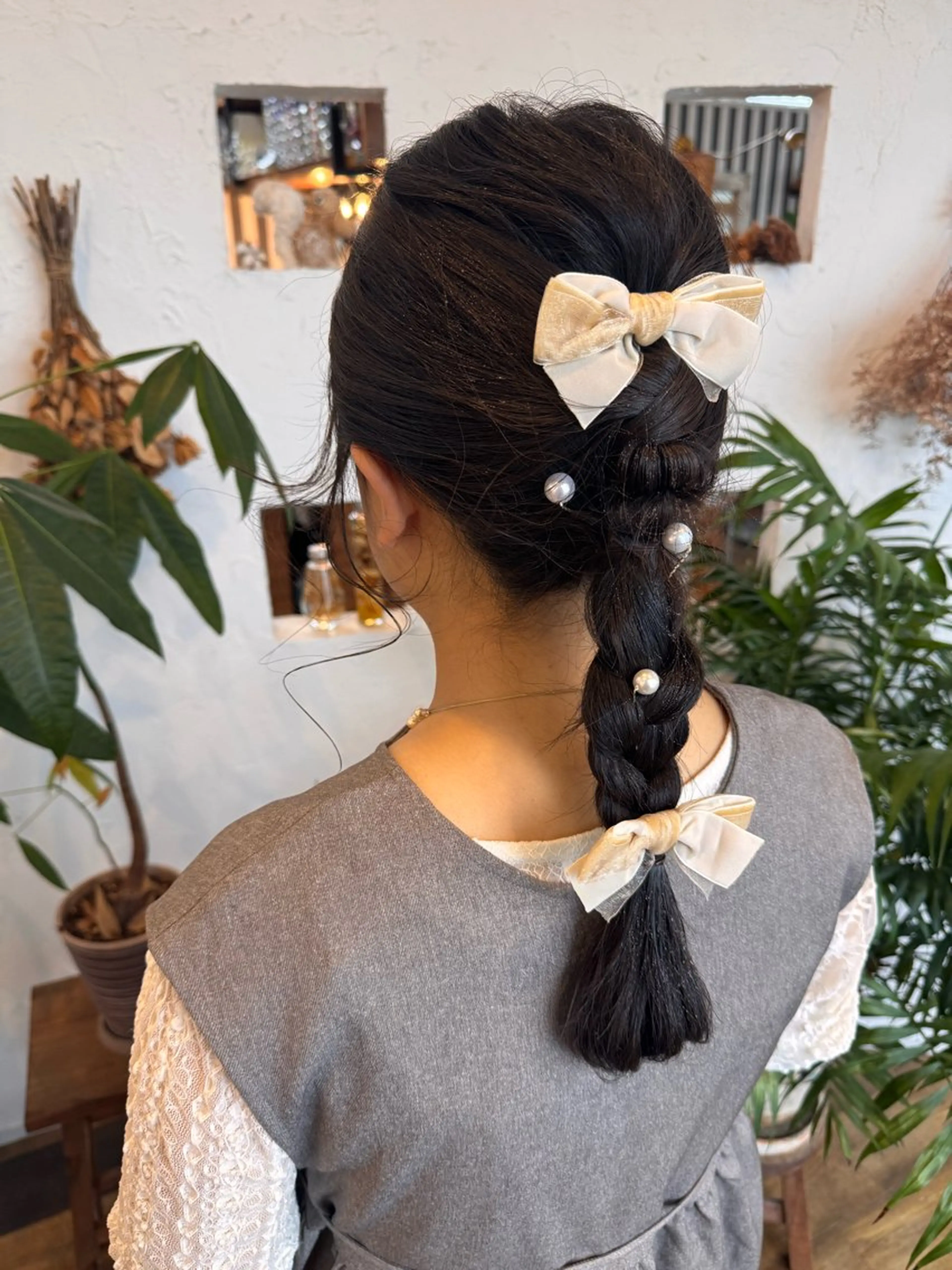 ヘアアレンジ ハーフアップ 浴衣 ヘアセット 🌸小掛🌸 豊橋外国人風カラーのヘアスタイル