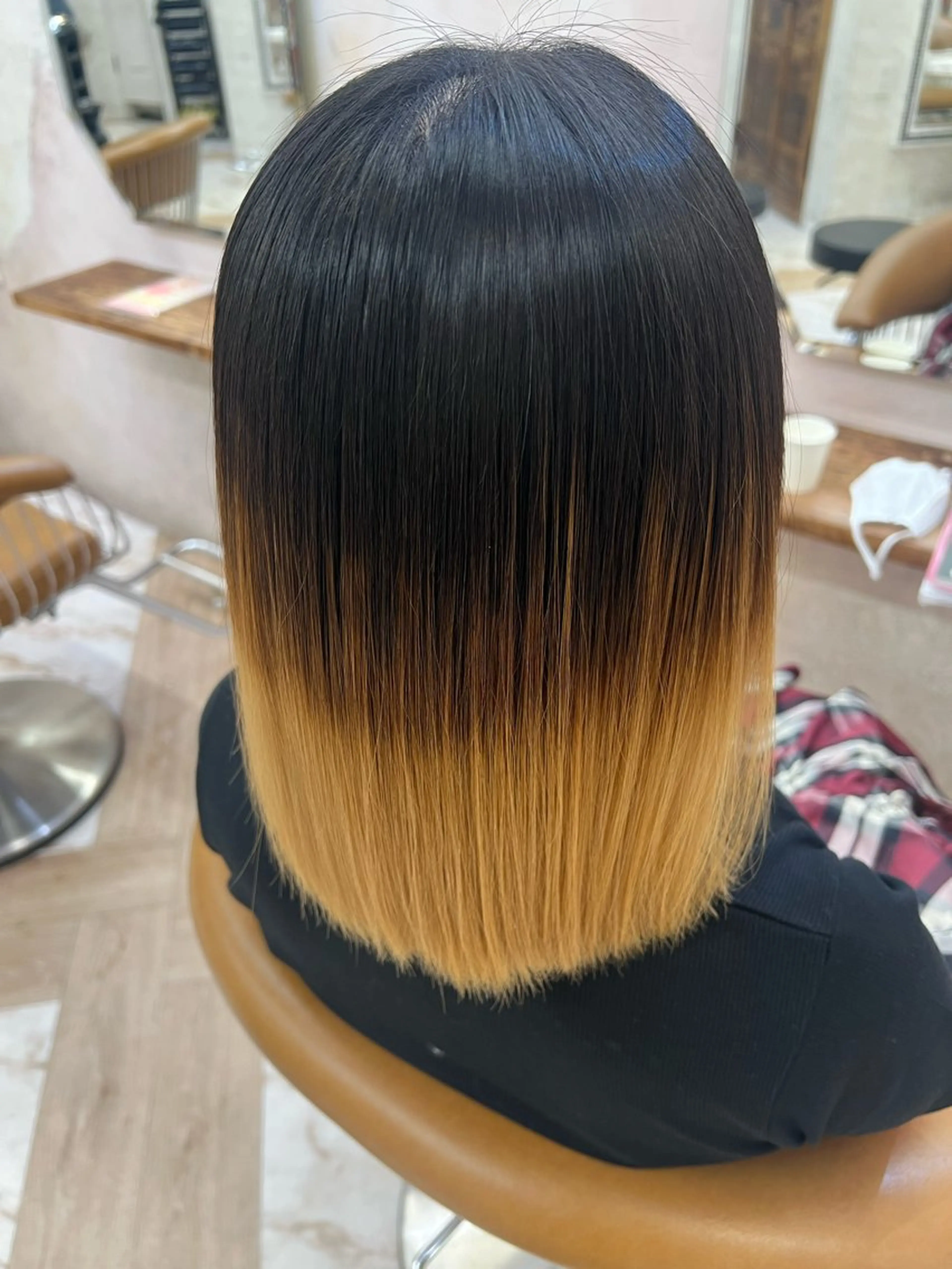 ミディアム 縮毛矯正 トリートメント 縮毛矯正/ブリーチ なしダブルカラー輝希のヘアスタイル