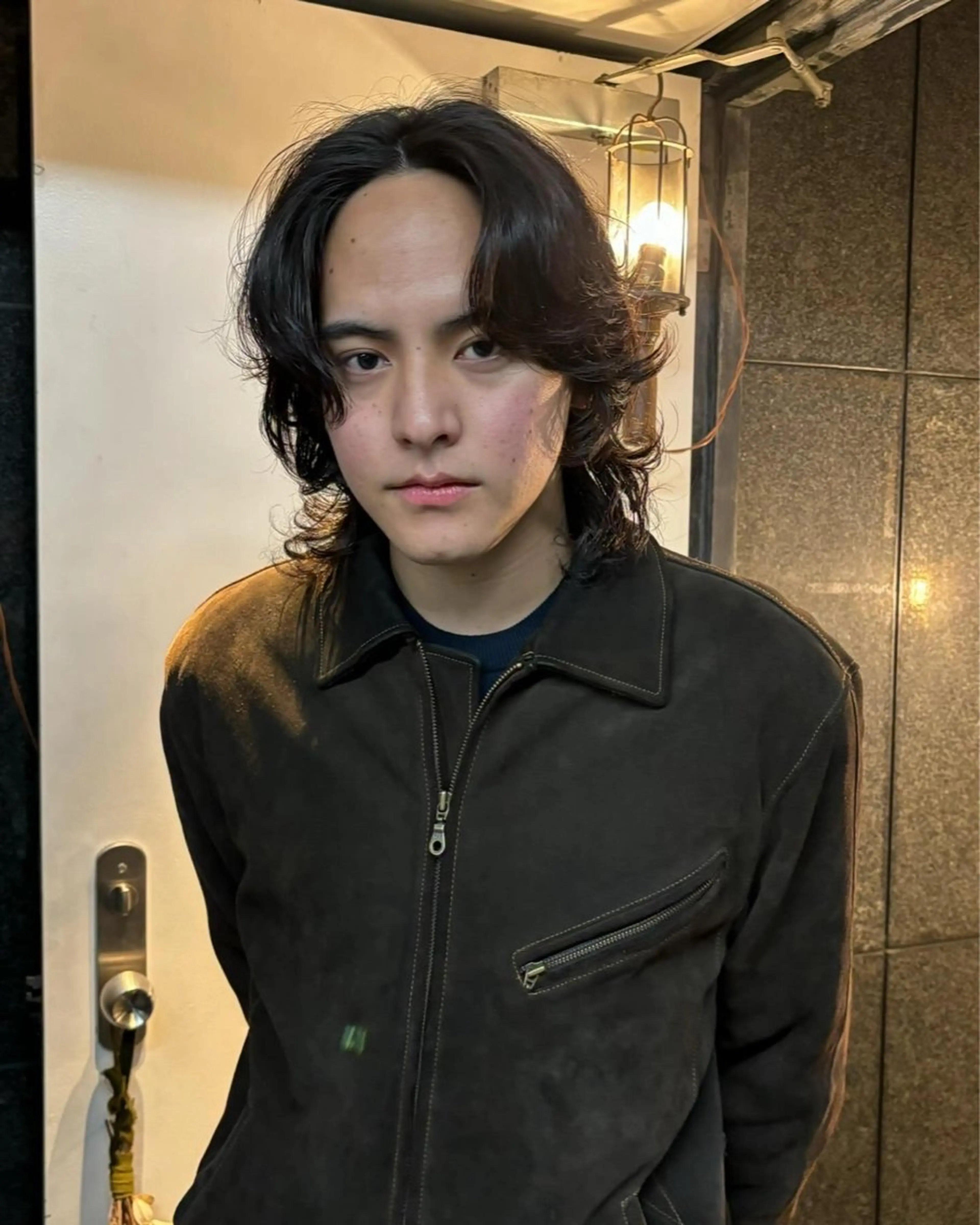 ミディアム パーマ メンズ ミディアムパーマ メンズパーマ ボブ 渋谷/原宿/メンズ/ コヤマトモヤのヘアスタイル