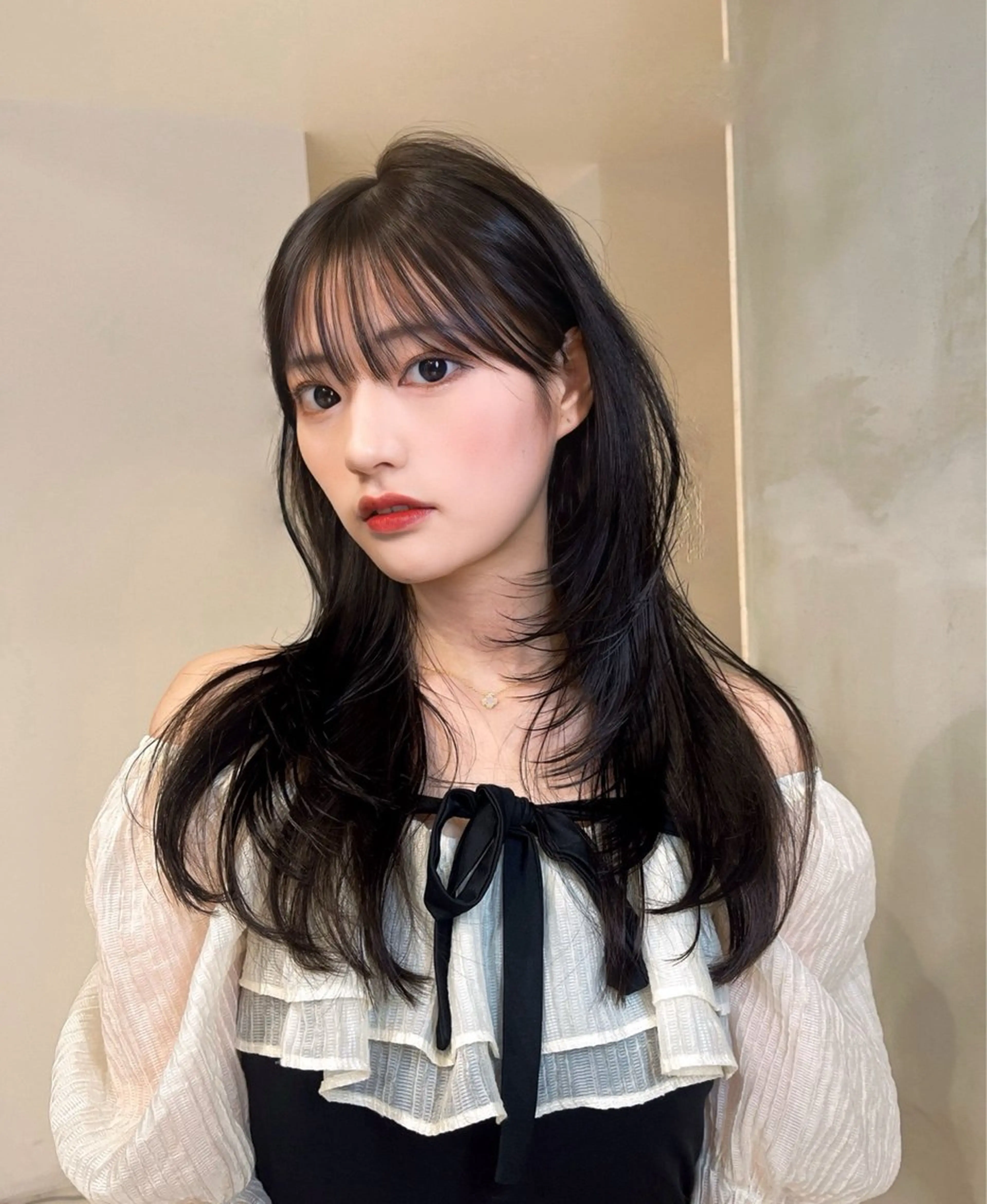 ロング カット トリートメント 海野翔吾🇨🇳 ワンホンレイヤーのヘアスタイル